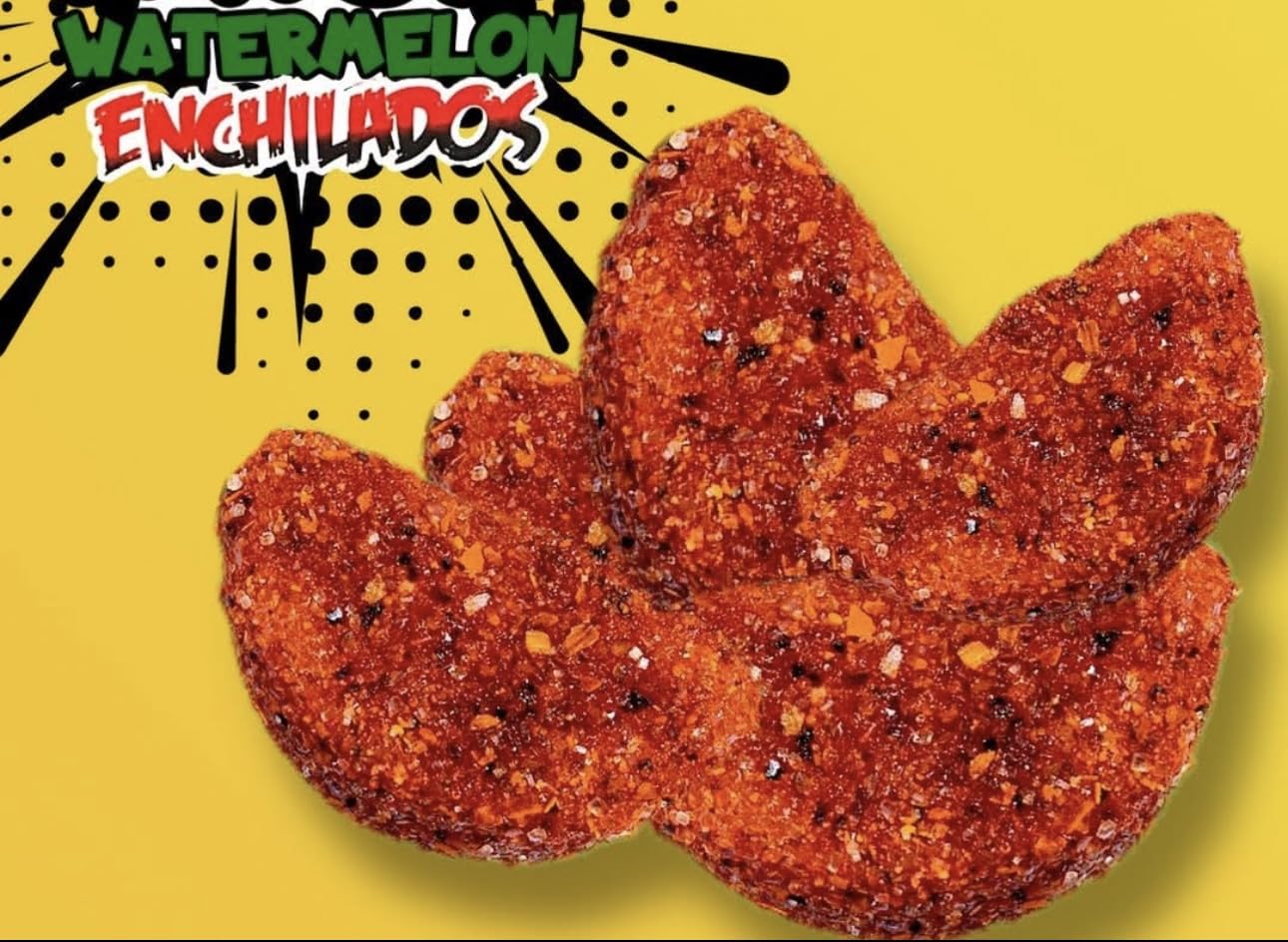 bloody sour watermelon gummys mexican dulces enchilados w/chamoy dip 11oz
