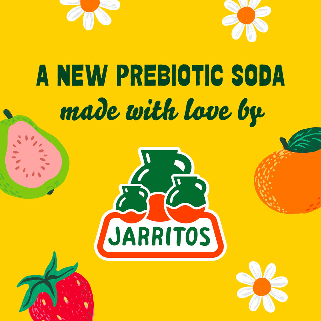 Sana Sana by Jarritos - Mexican Prebiotic Soda Soft Drinks, Guava (12 oz, 355ml) 12 Cans - 40 Calories, 10g of Fiber - Low Sugar - Natural Flavor Soda Pop