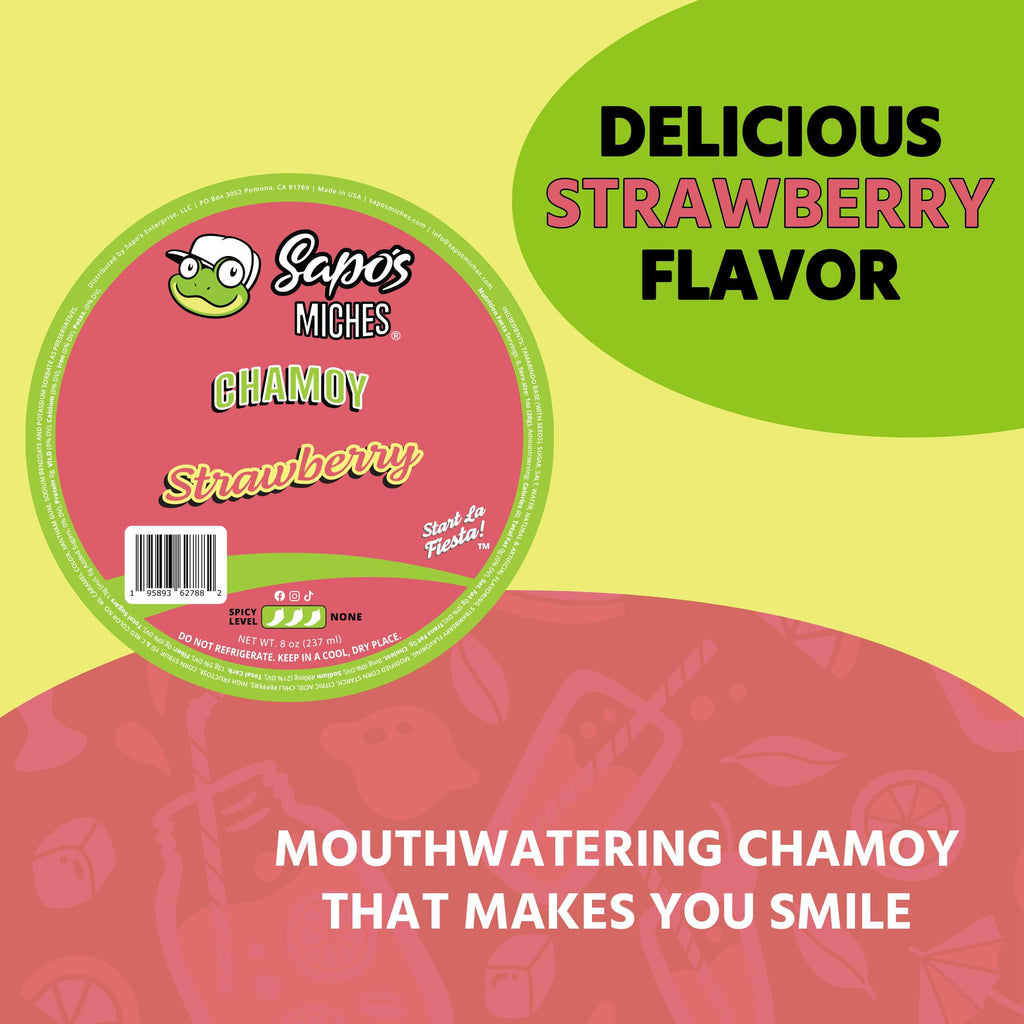 Sapo's Miches Chamoy Rim Dip - Tamarind Candy Sauce for Drinks, Micheladas & Cocktails, 8 oz (Pineapple)