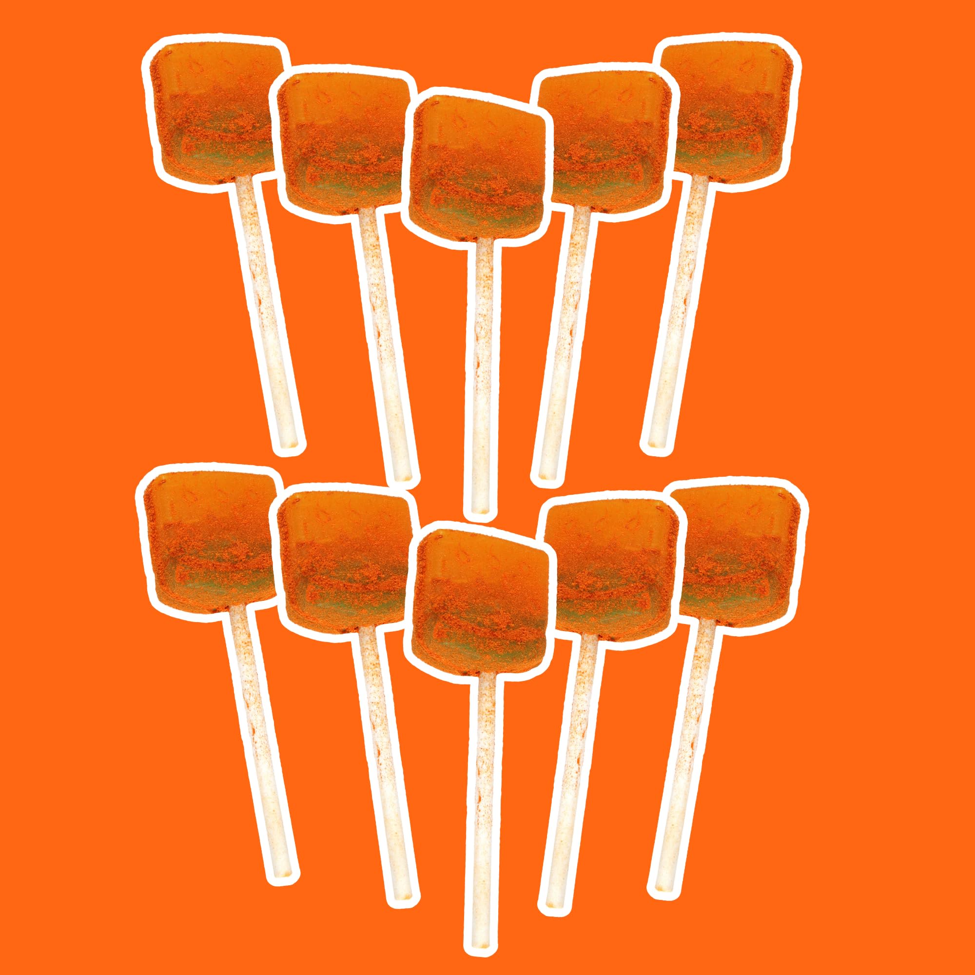 Needzo Mexican Candies, Flavored Lollipops with Chili Powder, Bulk Individually Wrapped Candy (Pack of 10) (Watermelon)