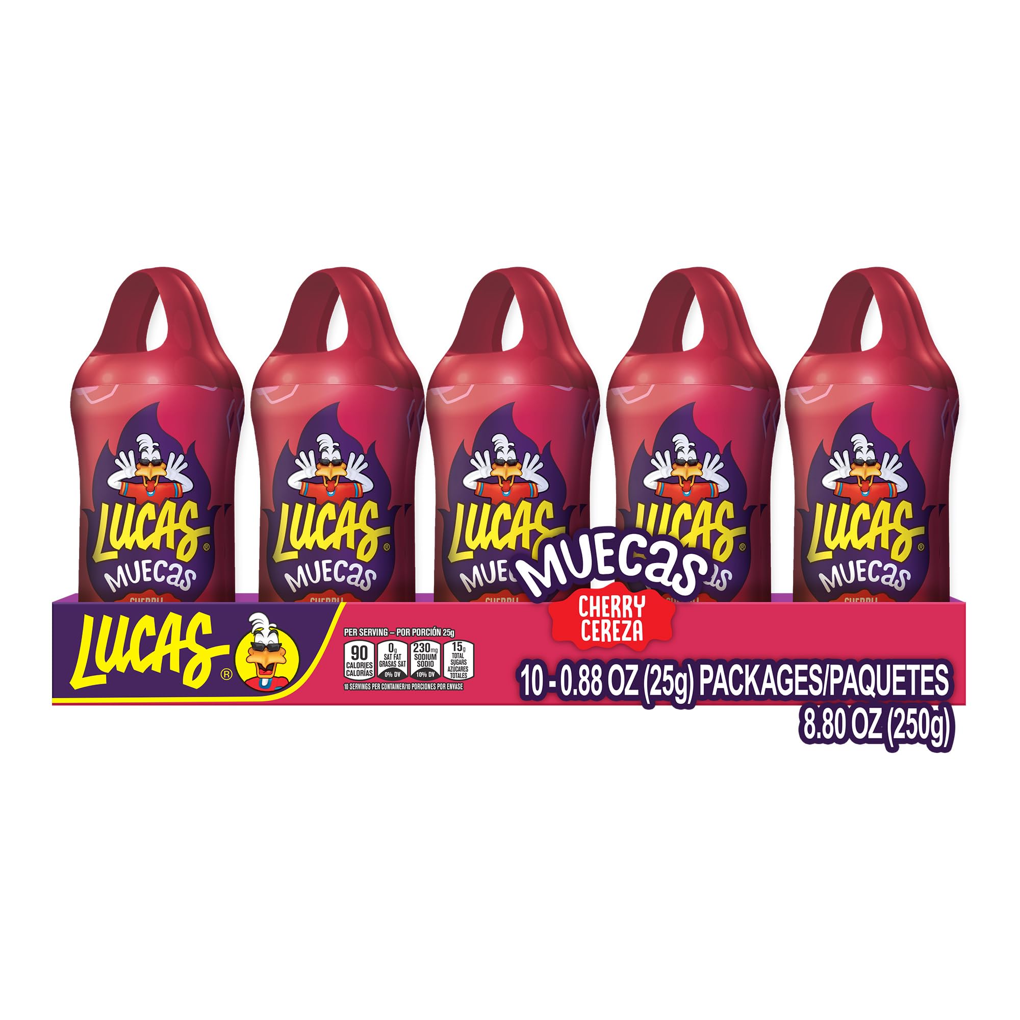 Lucas Muecas Cherry Flavor Lollipop With Chili Powder, 8.8 Ounce Perfect Treat