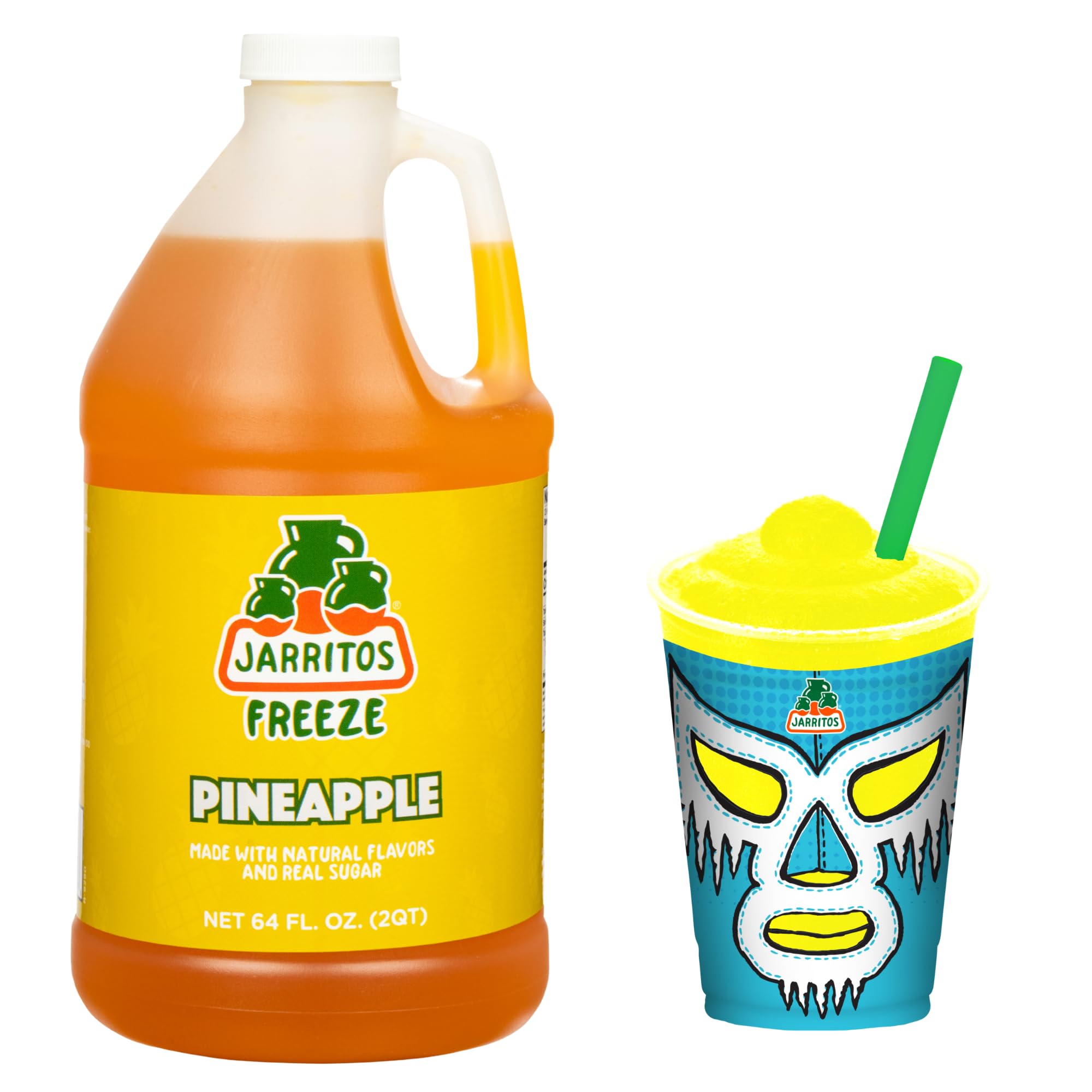 Jarritos® Freeze Lime Frozen Uncarbonated Beverage Concentrate, 1/2 Gallon Bottle – 5:1 Mix Ratio for Slushies, Granitas & Frozen Drink Machines – Bright Limonada Citrus Flavor – 33 Servings