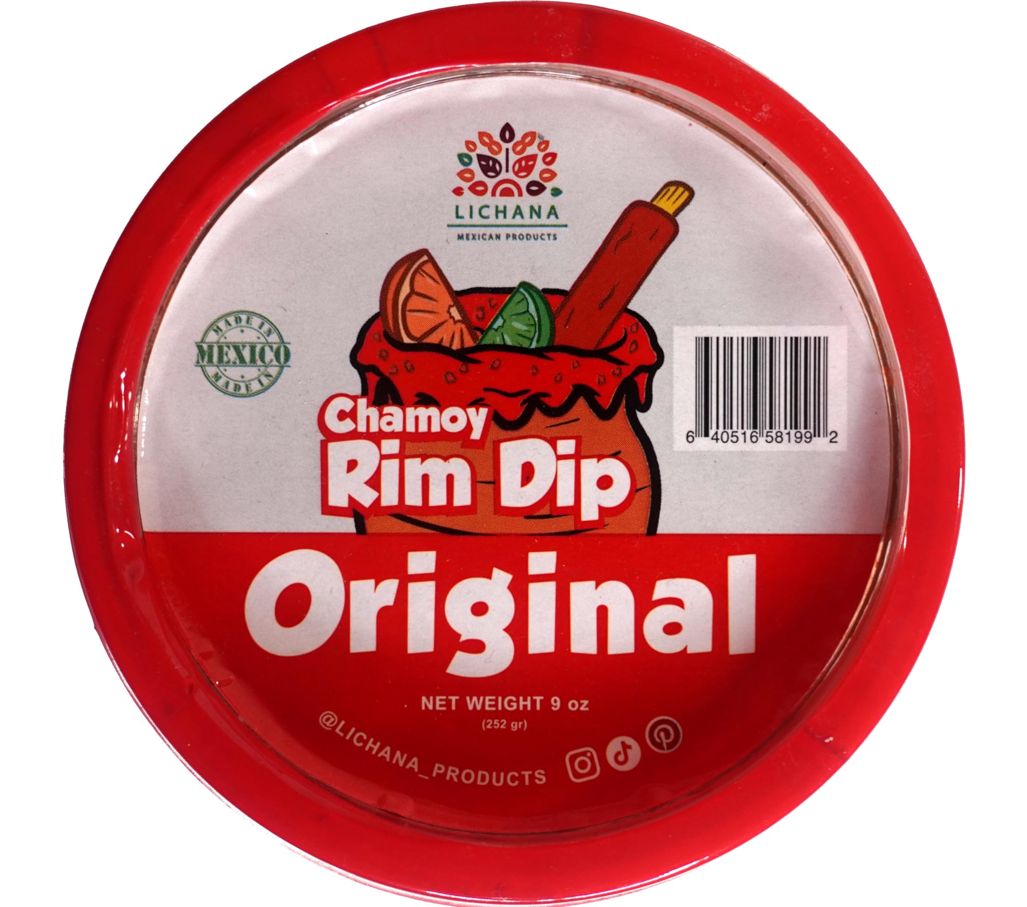 LICHANA Premium Rim Dip 9oz 12.5% More - Chamoy Paste 100% Mexican Handcrafted, Candy Dip For Drinks, Cocktails, Michelada, Beer, Seltzer, Rim Dressing (Watermelon)