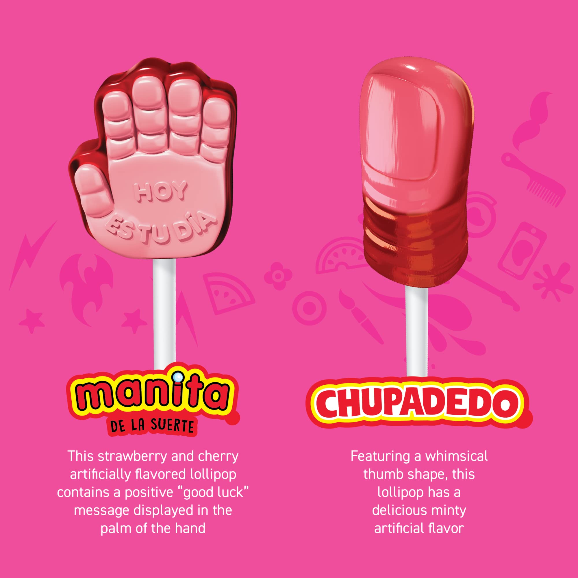 Vero Mix Banda Dulce Assorted Sweet Lollipops, Artificially Flavored, 1 Pound 4.31 Ounces, 40 Count Bag