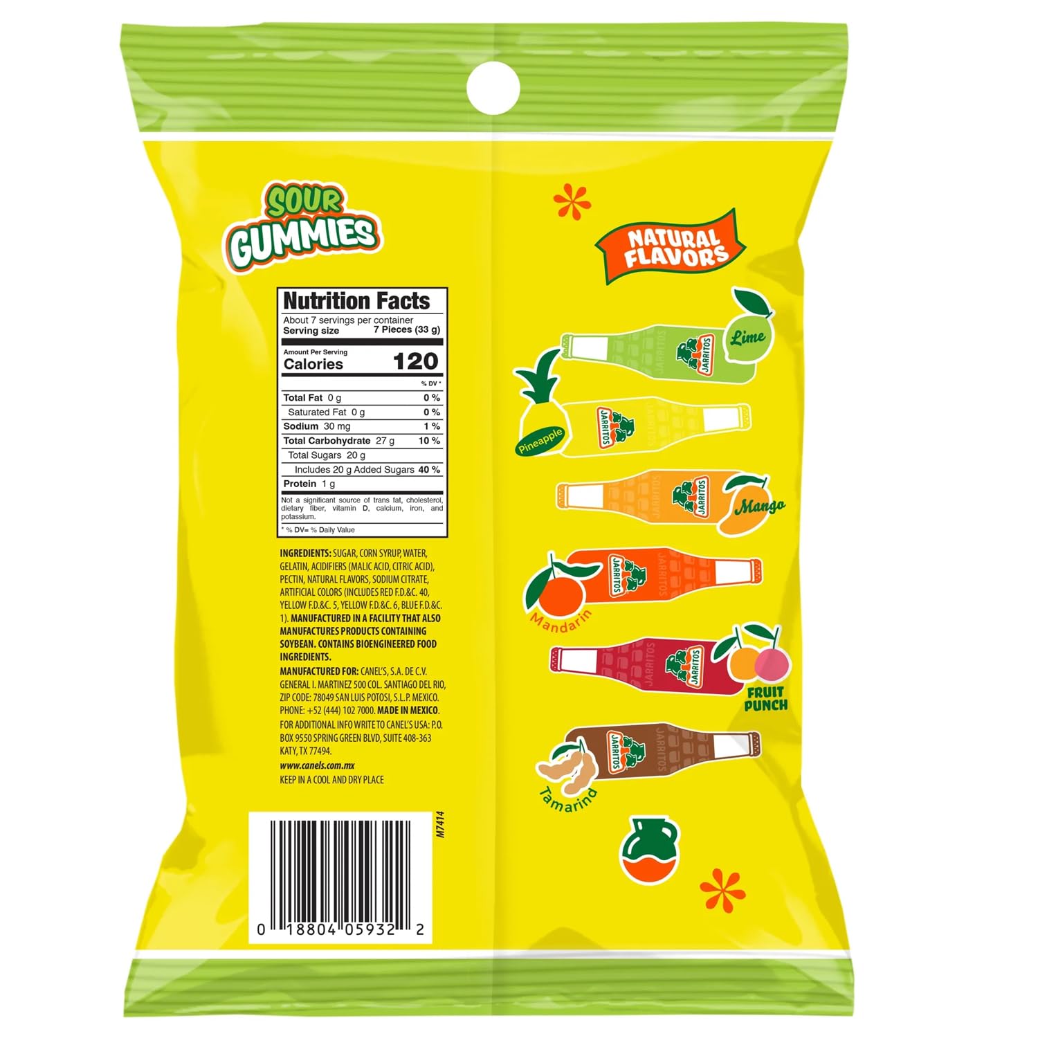 Jarritos Gummies Candy – Single 8oz Bag of Sweet Mexican Gummy Candies with Mixed Natural Flavors – 6 Fruity Flavors – Sweet & Chewy Vegan Gummy Snack Treats (Fruity)