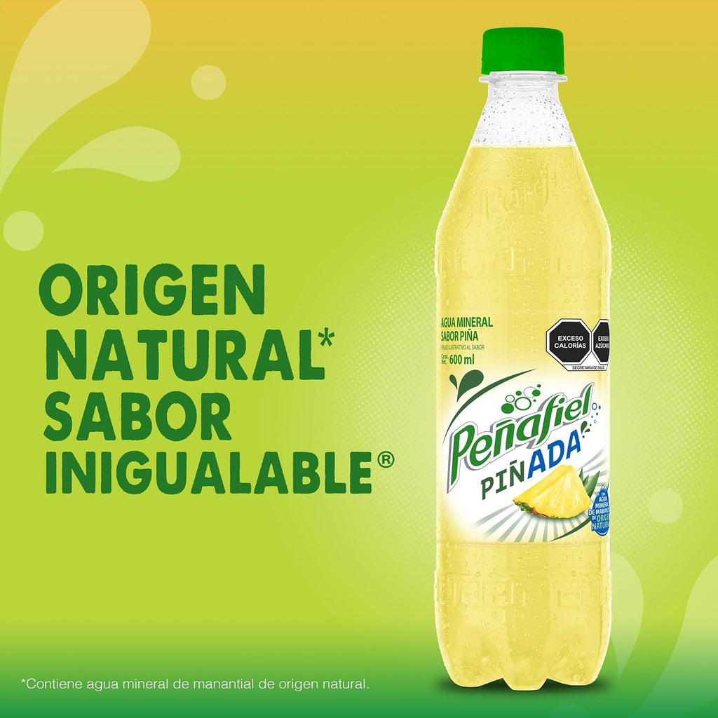Peñafiel Piñada, Botella Pet, 600 ml (12 pack)