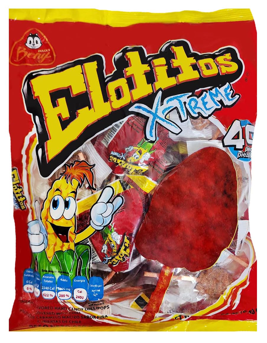 BENY X-Treme Lollipops with Chili Coating 1lb 6.56oz Bags (640g) (Mango)