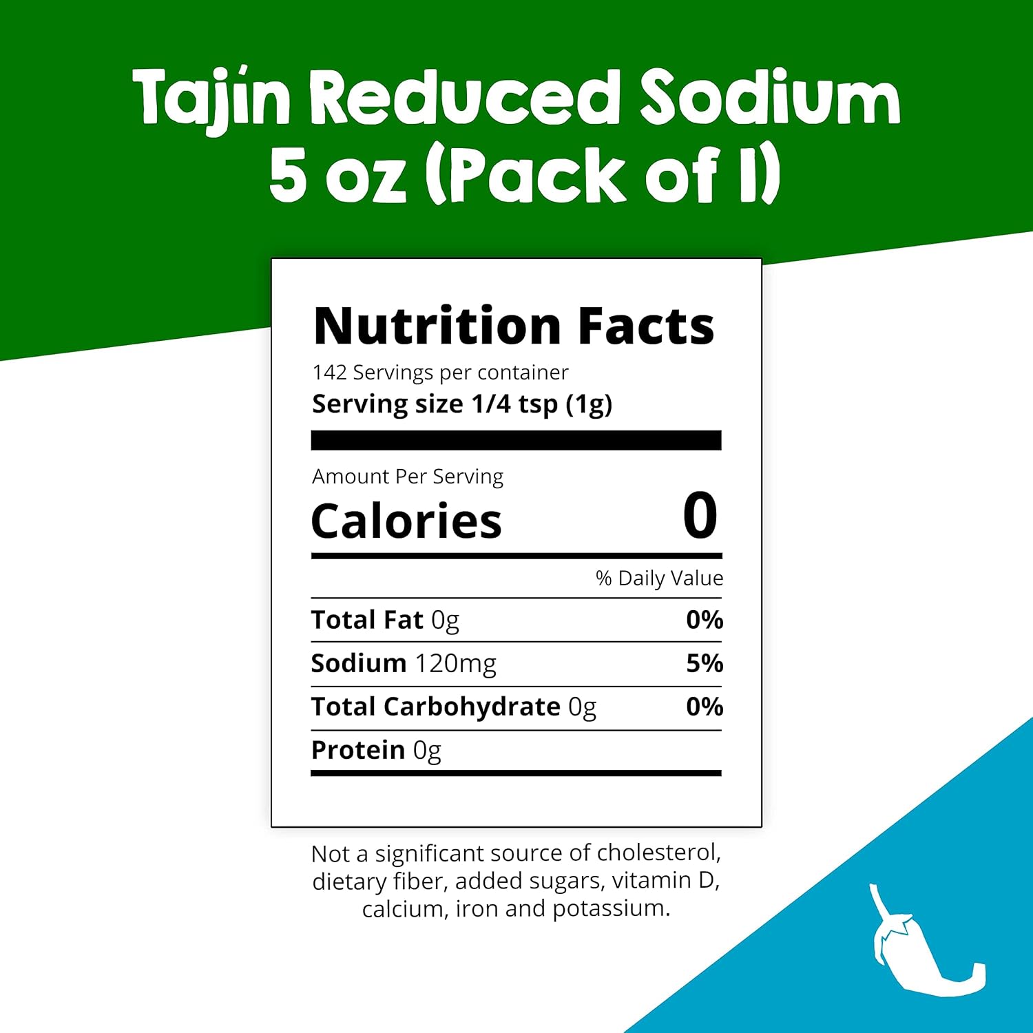 Tajin Clásico Reduced Sodium Seasoning, Authentic Mexican Chile Lime Spice Blend for Fruit, Vegetables, Salad Bowls, Avocado, Cucumber, and Fresh Produce, Zesty Flavor Enhancer, 5 oz, (Pack of 1)