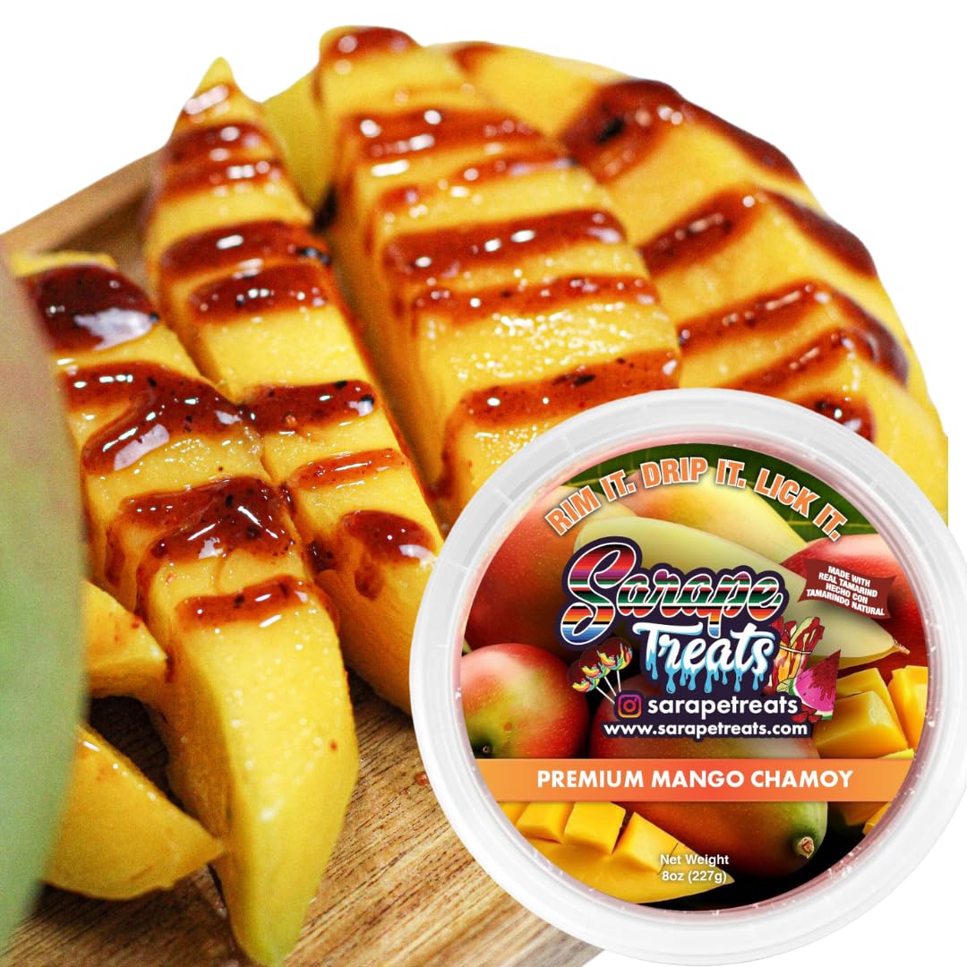 Sarape Treats Chamoy Rim Dip Mexican Tamarind Paste for Drinks, Fruit, Alcoholic Beverages, Candy, and More (Mango)