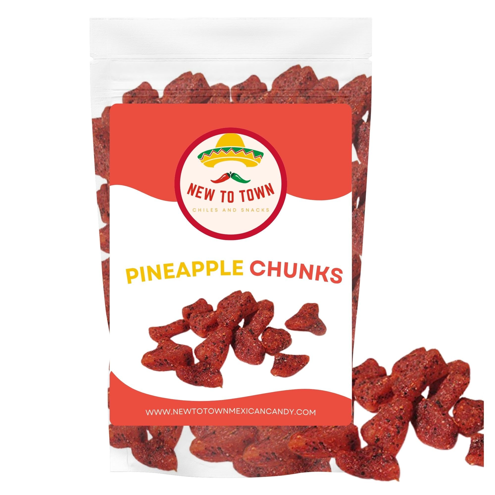 Dried Chili Pineapple Chunks 1 lb, Spicy Dehydrated Pineapple, Sweet and Spicy Mexican Snack, Chili Candy, Botana Mexicana, Spicy Snacks, New to Town
