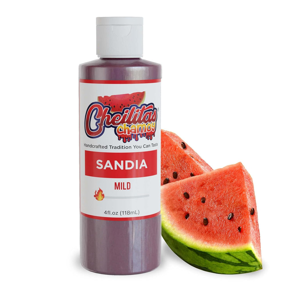 Cheilitas Chamoy All Natural Mexican Rim Candy Dip | Sandia Grab & Go Bottle | Hand Crafted for Drinks, Cocktails, Micheladas, Beer and More