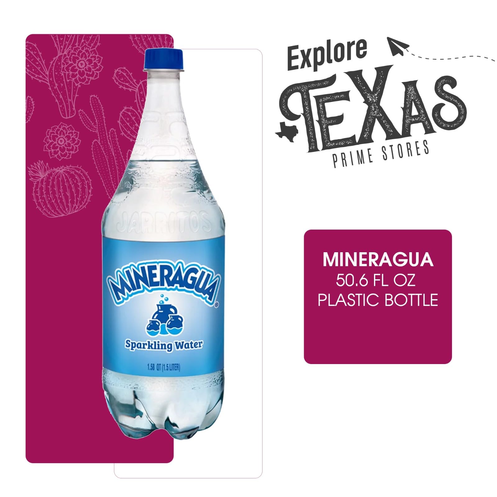 Sidral Mundet 5-Pack of Mexican Soft Drink Plastic Bottle 50.7 fl oz (1.5 lt) Made with 100% Natural Sugar