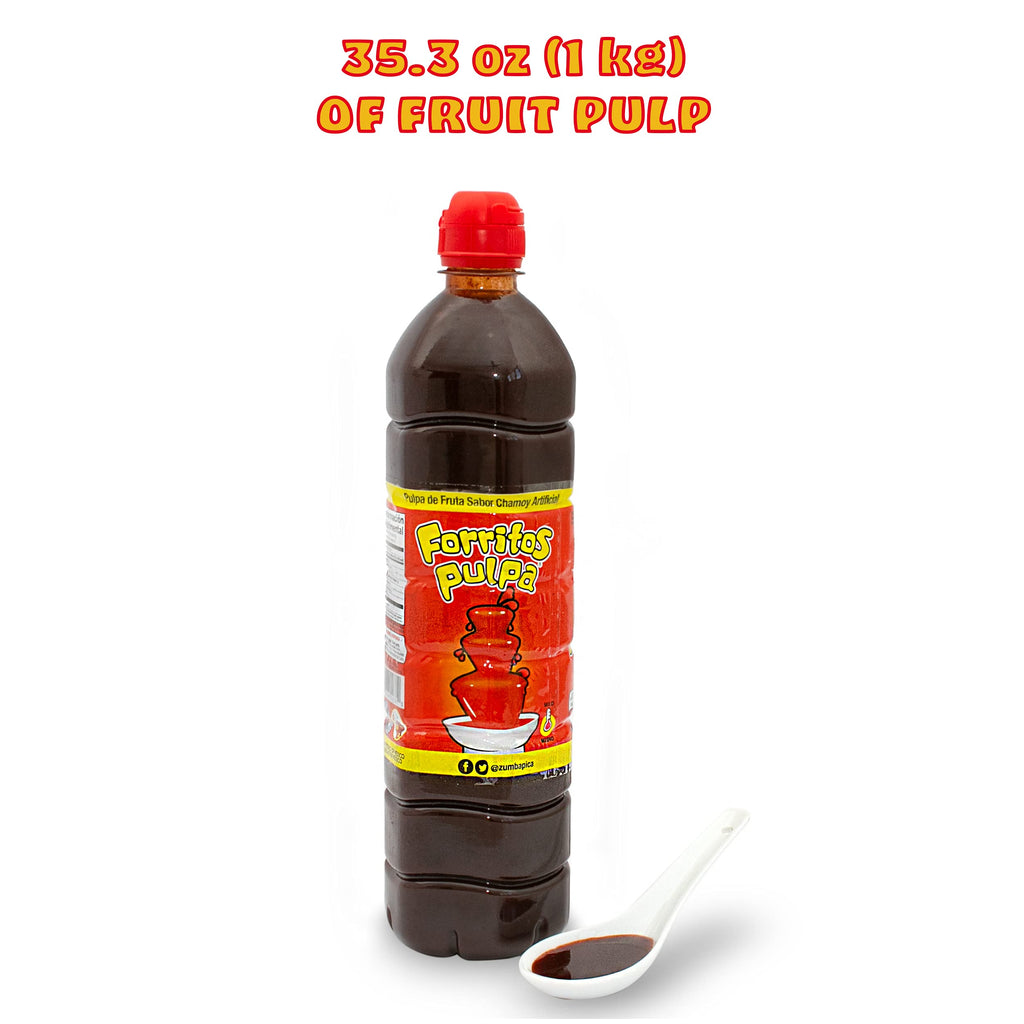 Zumba Pica Forritos Pulpa Chamoy Sauce 2.2lb (1kg) - Chamoy Candy - Chamoy Rim dip for Fruit - Chamoy Rim Paste - Chilito Chamoy - Mexican Candy
