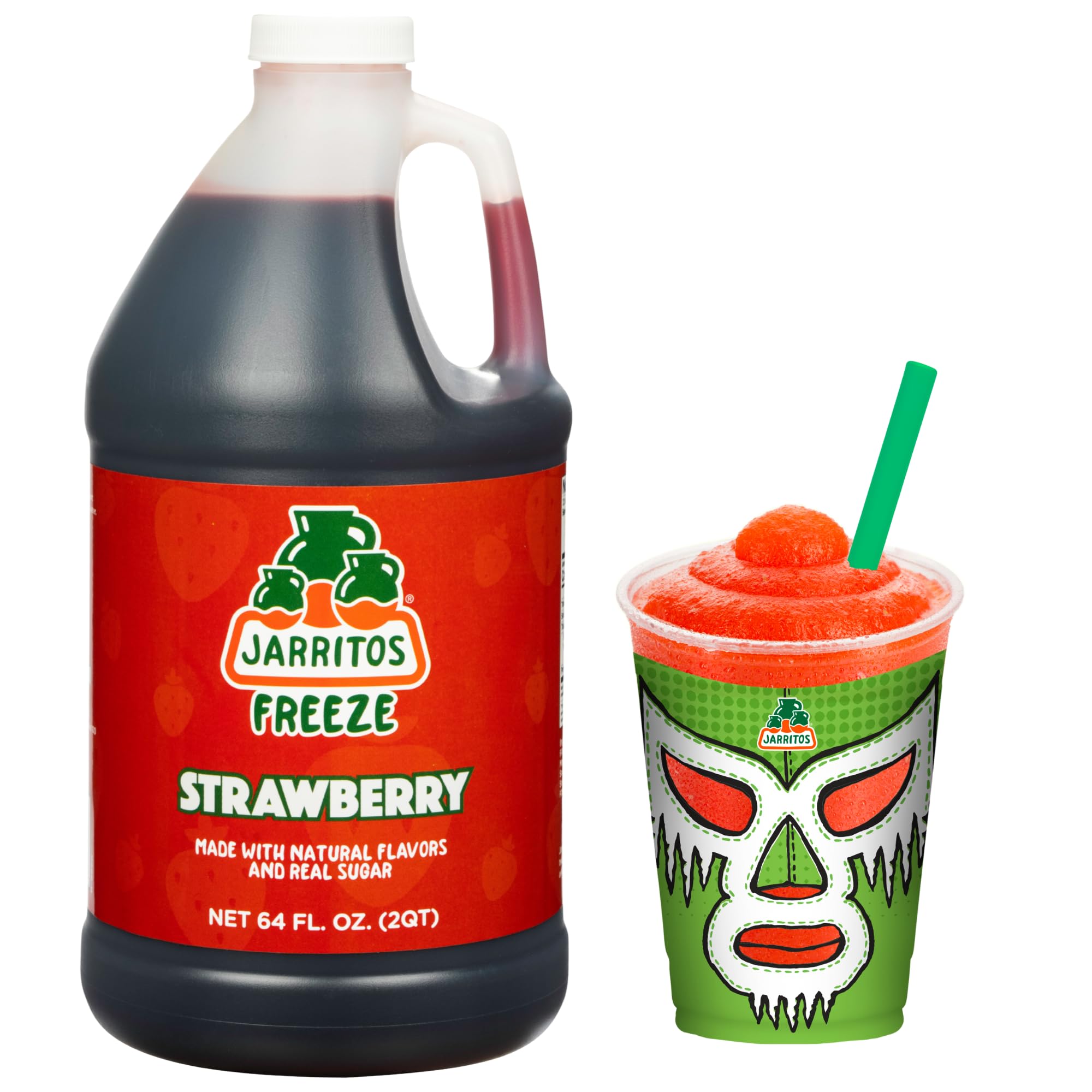Jarritos® Freeze Lime Frozen Uncarbonated Beverage Concentrate, 1/2 Gallon Bottle – 5:1 Mix Ratio for Slushies, Granitas & Frozen Drink Machines – Bright Limonada Citrus Flavor – 33 Servings