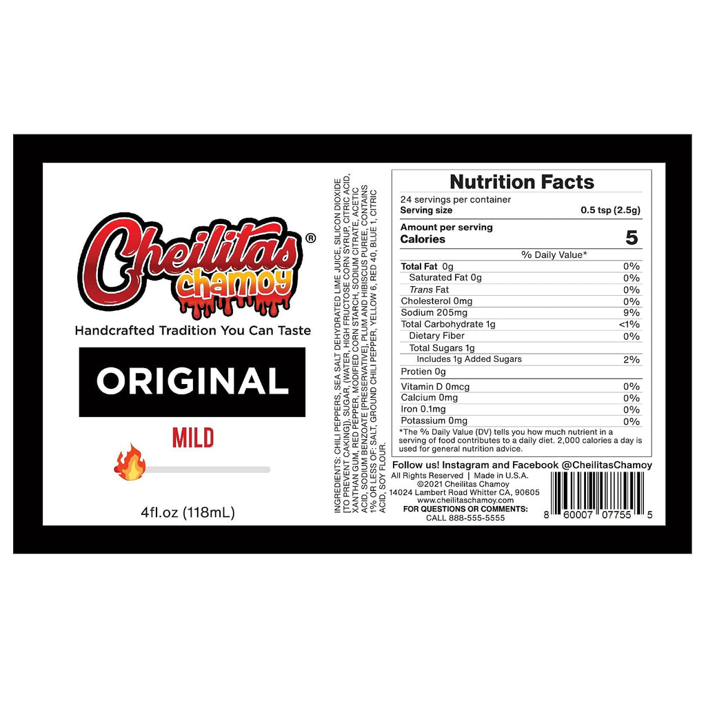 Cheilitas Chamoy All Natural Mexican Rim Candy Dip | Original Grab & Go Bottle | Hand Crafted for Drinks, Cocktails, Micheladas, Beer and More