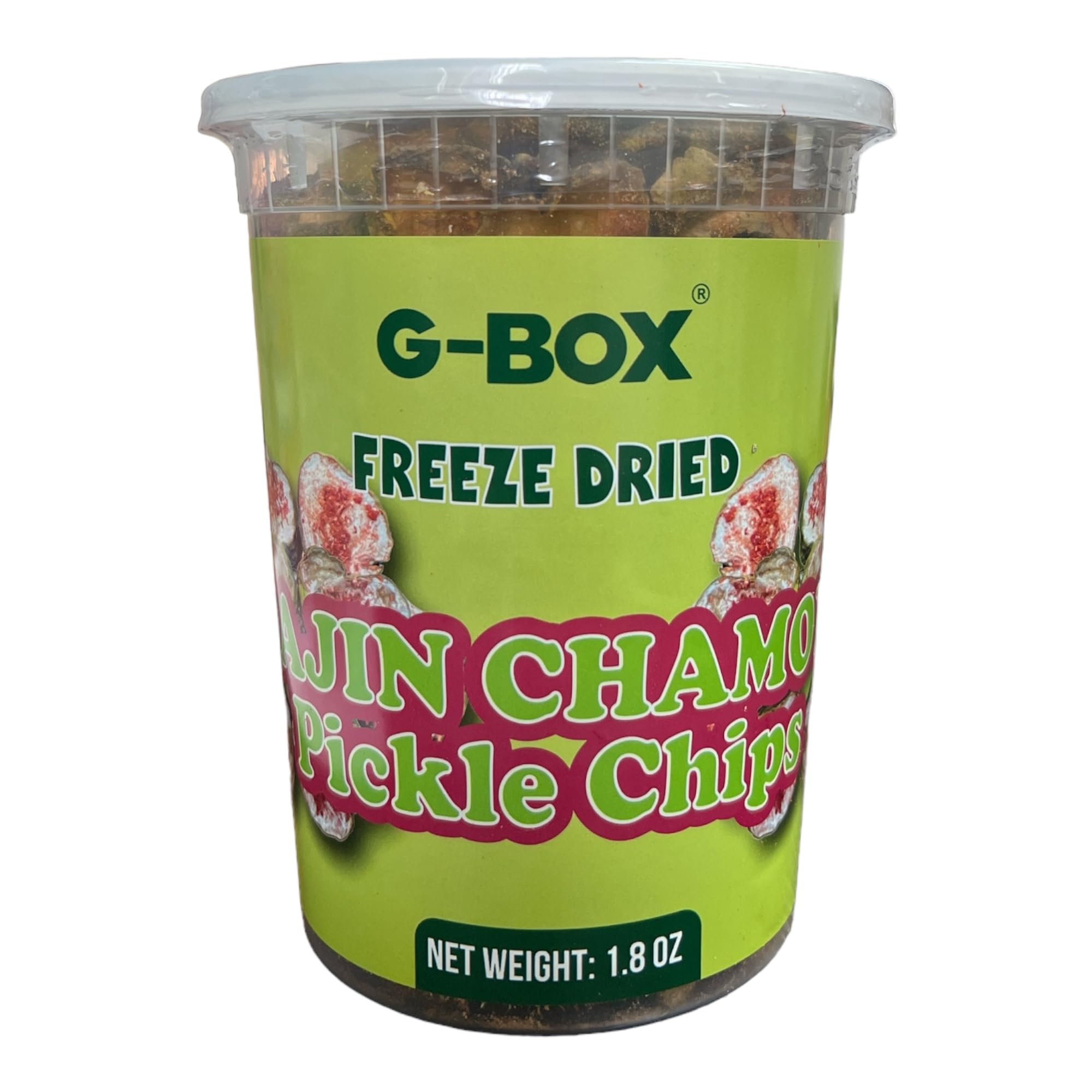 G-BOX Chamoy Freeze Dried Pickle Chips, Healthy Snacks for Adults - Low Calorie, Freeze Dried Food(1.8 Ounce, Chamoy)