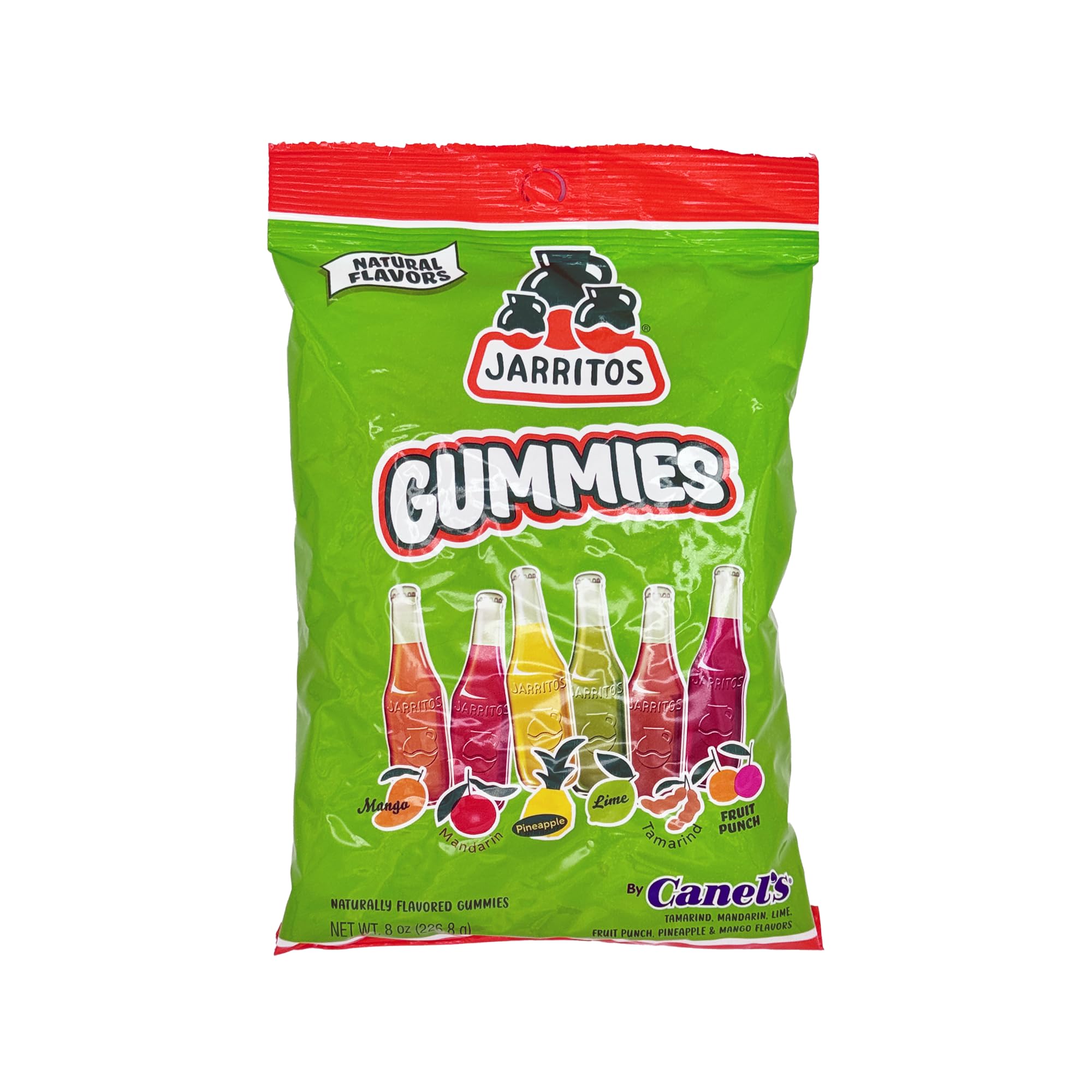 Jarritos Gummies - Sour or Sweet Naturally Flavored Gummy Candy, Mexican Candies, Dulces Mexicanos, Snack, Treat (Sour)