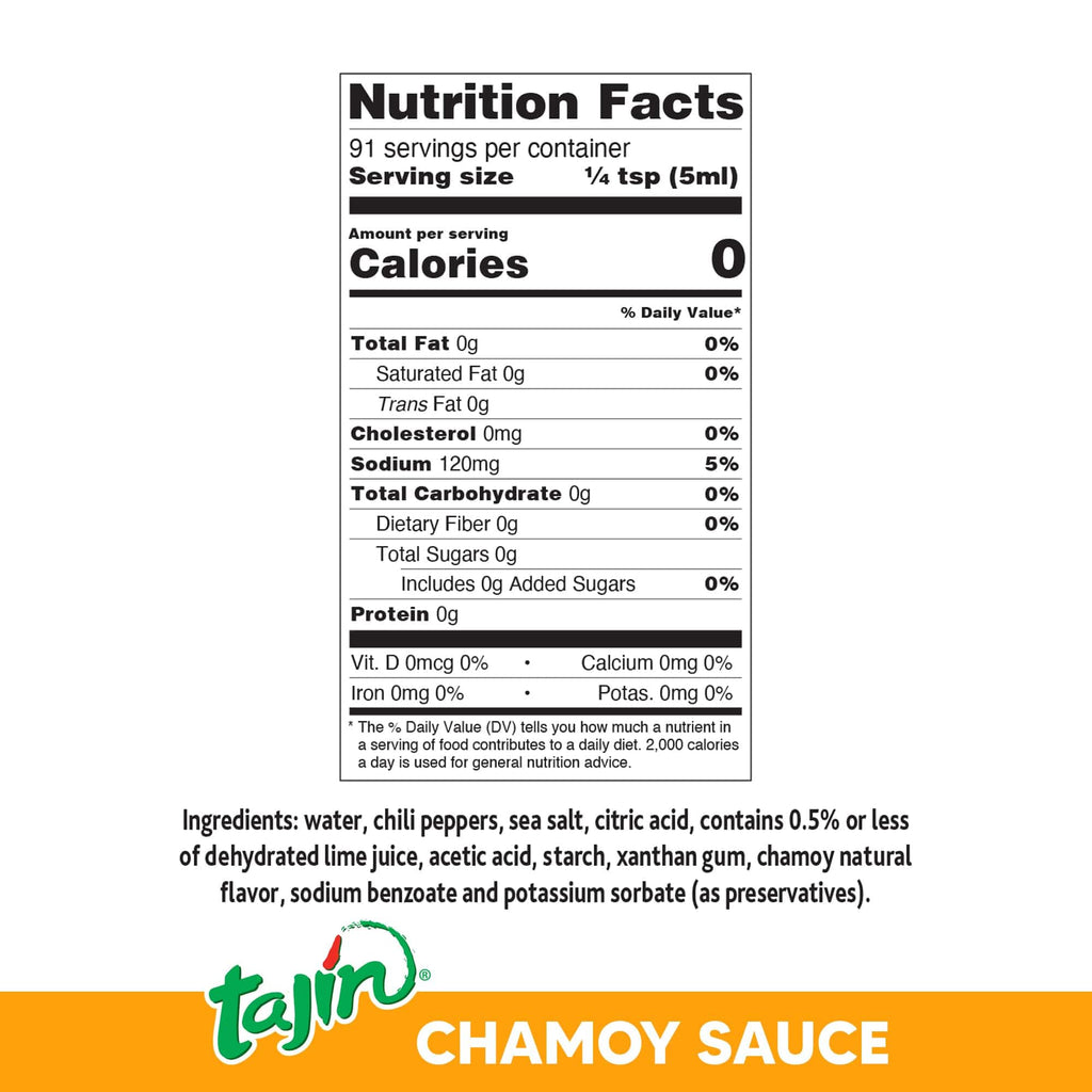 Tajin Fruity Chamoy Sauce, Sweet & Tangy Chamoy for Fruit, Candy, Snacks, Mangonadas & Drinks, 15.38 oz Each (12 Pack)
