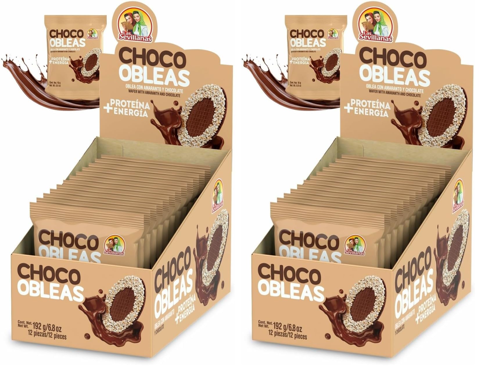 Obleas with Cajeta Family Display pack 20 pieces Las Sevillanas