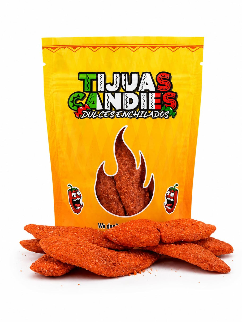 Tijuas Spicy Chamoy Gusherz Fruit Candies | Sweet, Sour & Spicy, Chamoy Coated, Mexican-Style Dulces Enchilados