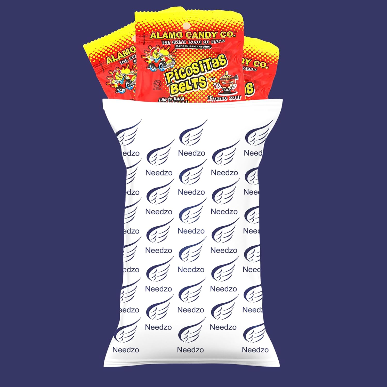 Needzo Extreme Spicy Mexican Candy, Picositas Belts with Chili Seasoning, 1.5 Ounces (Pack of 3)