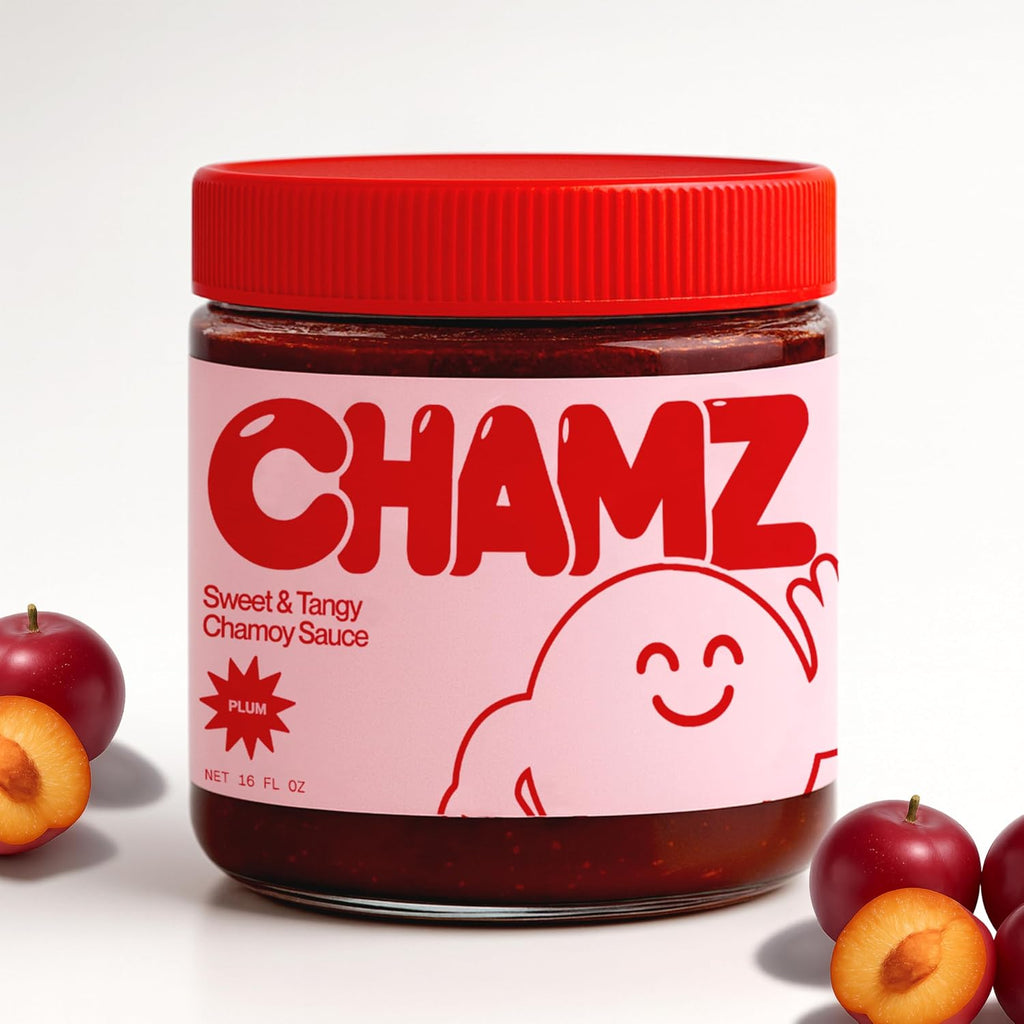 CHAMZ Plum Chamoy Sauce - Natural Plum Flavor Chamoy Sauce in a Jar - Made with Real Plums - 16 Fl Oz