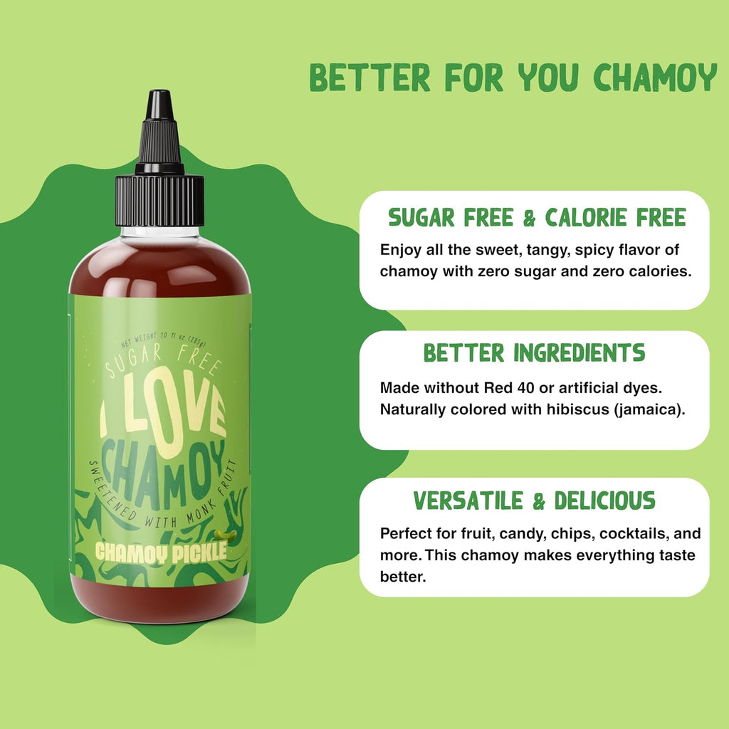 I Love Chamoy - Sugar Free Pickle Sauce, Carb Free, Calorie Free, Gluten Free, Chamoy Sauce (3 pack)