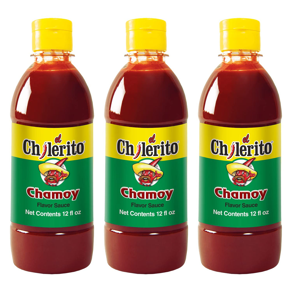 (3 Pack) EL CHILERITO Salsa Flavor Chamoy 355 ml / 12 Fl. Oz - Mexican Sauce - Excellent for Garnishing Fruits and Snacks - Mexican Flavor - For Sharing with Friends and Family - Kosher