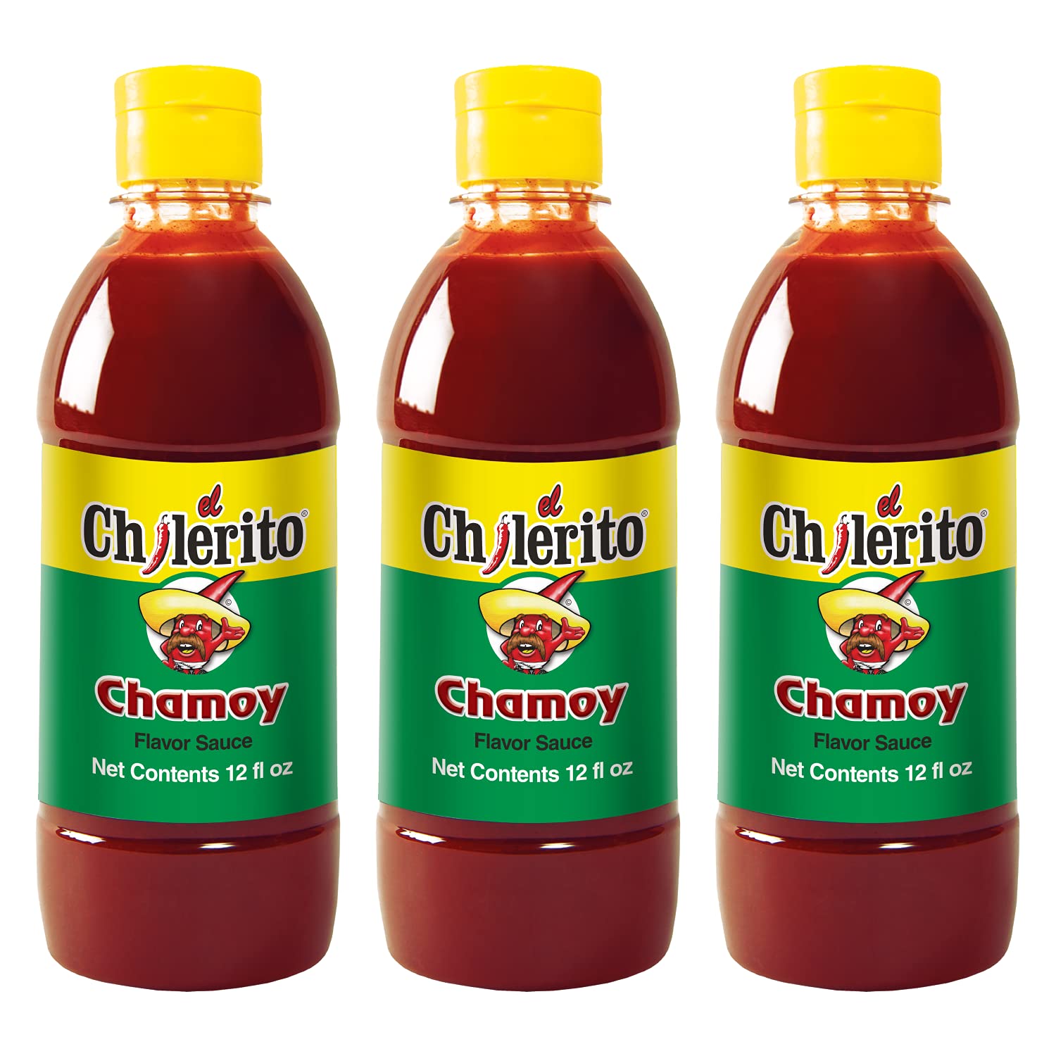 (3 Pack) EL CHILERITO Salsa Flavor Chamoy 355 ml / 12 Fl. Oz - Mexican Sauce - Excellent for Garnishing Fruits and Snacks - Mexican Flavor - For Sharing with Friends and Family - Kosher