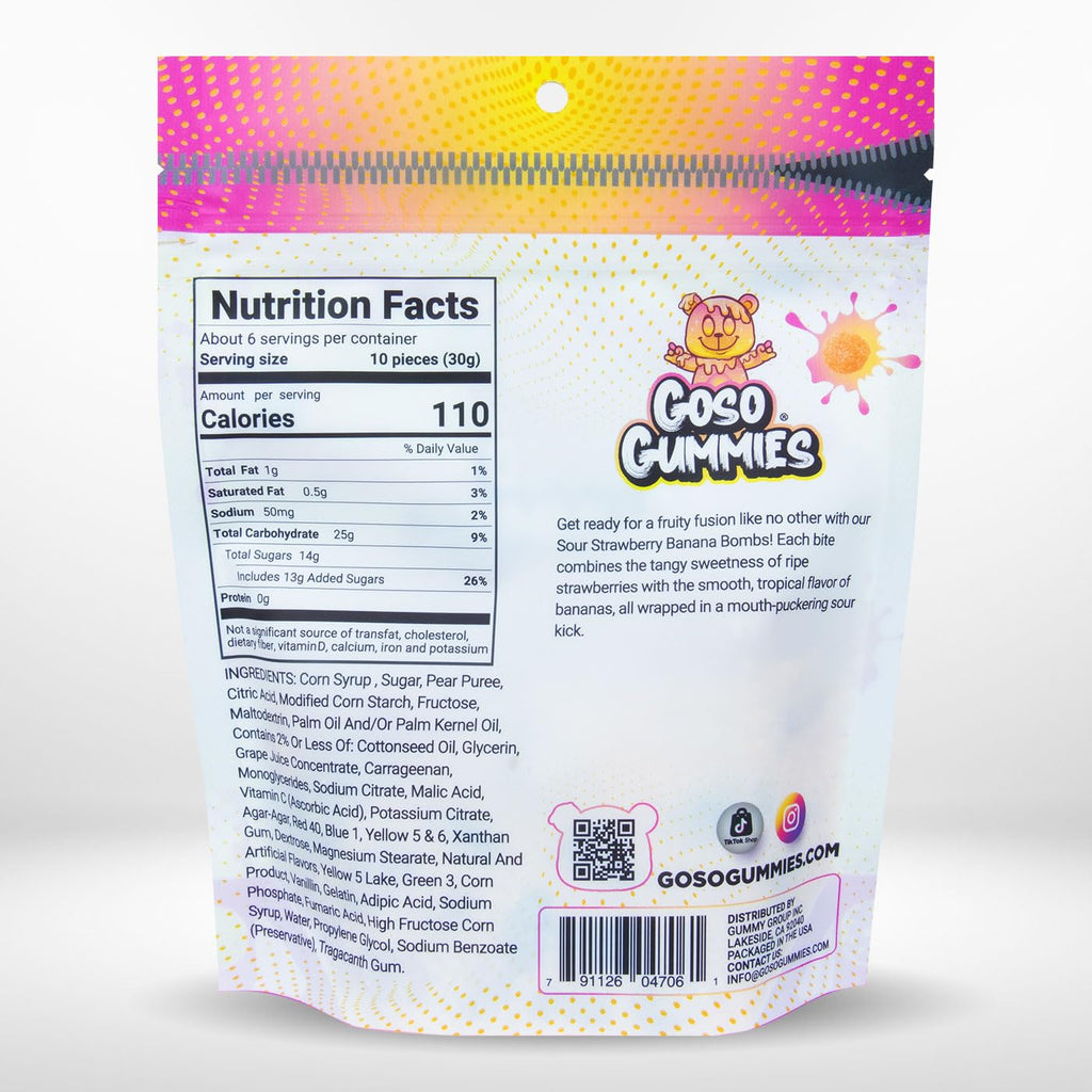 Goso Gummies Spicy Chamoy Gusher Bombs – 6oz Resealable Bag – Tangy Chamoy Filled Gusher Candy