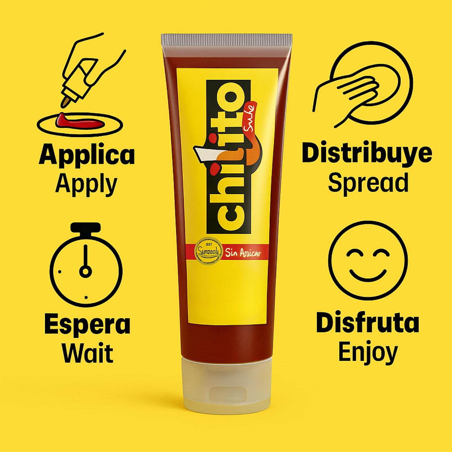Chilito Sirilo Mexican Sweet Chili Sauce – Sweet, Salty & Spicy Chamoy-Style Sauce with Splenda (sucralose) – Vegan Chili Sauce for Fruit, Snacks, Beer Rims & Drinks, 10.5 oz | 300g