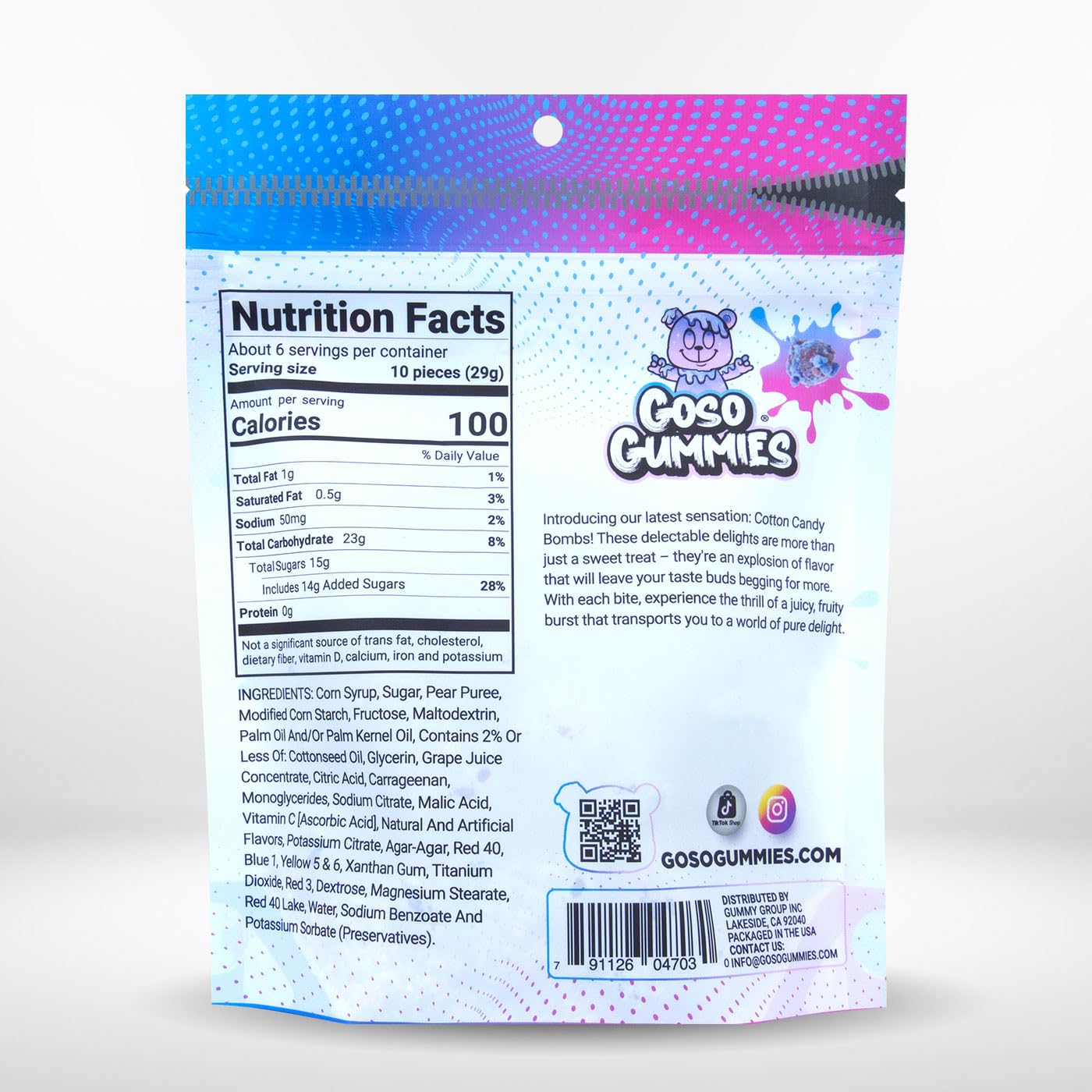 Goso Gummies Spicy Chamoy Gusher Bombs – 6oz Resealable Bag – Tangy Chamoy Filled Gusher Candy