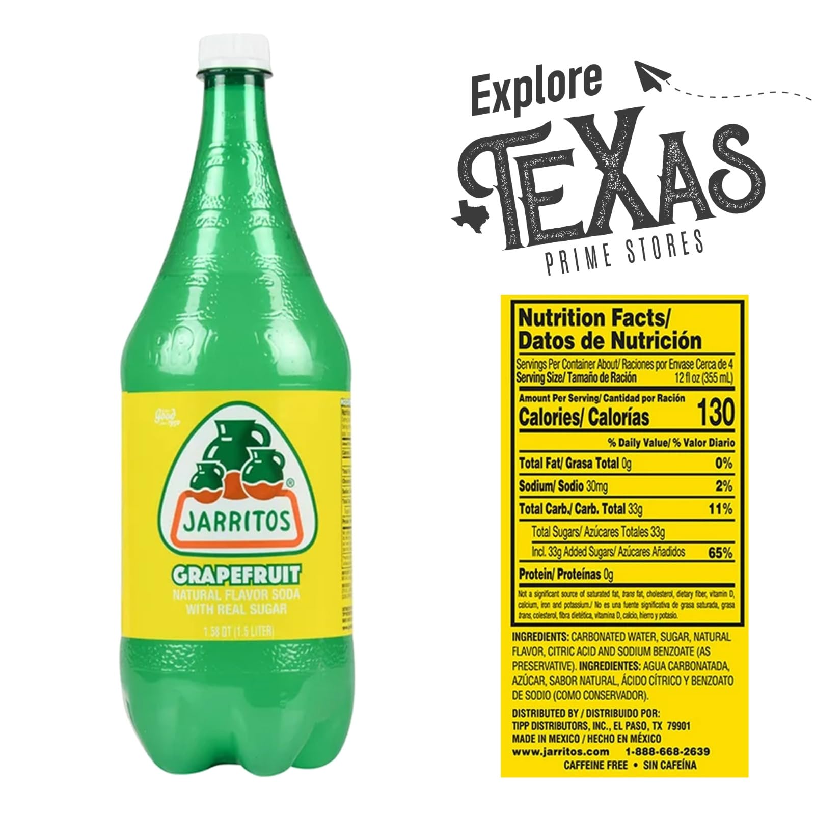 Sidral Mundet 5-Pack of Mexican Soft Drink Plastic Bottle 50.7 fl oz (1.5 lt) Made with 100% Natural Sugar
