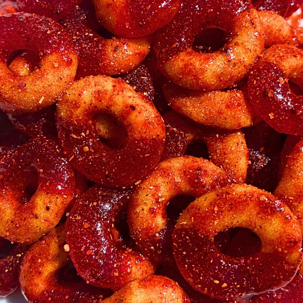 Chilitos Sweet, Sour & Spicy Chamoy Candy - Mexican Gummy Candy & Chamoy Gushers for All Ages, Authentic Dulces Mexicanos Enchilados as Seen on TikTok! (8 oz Jar, Gusher Balls Jar)