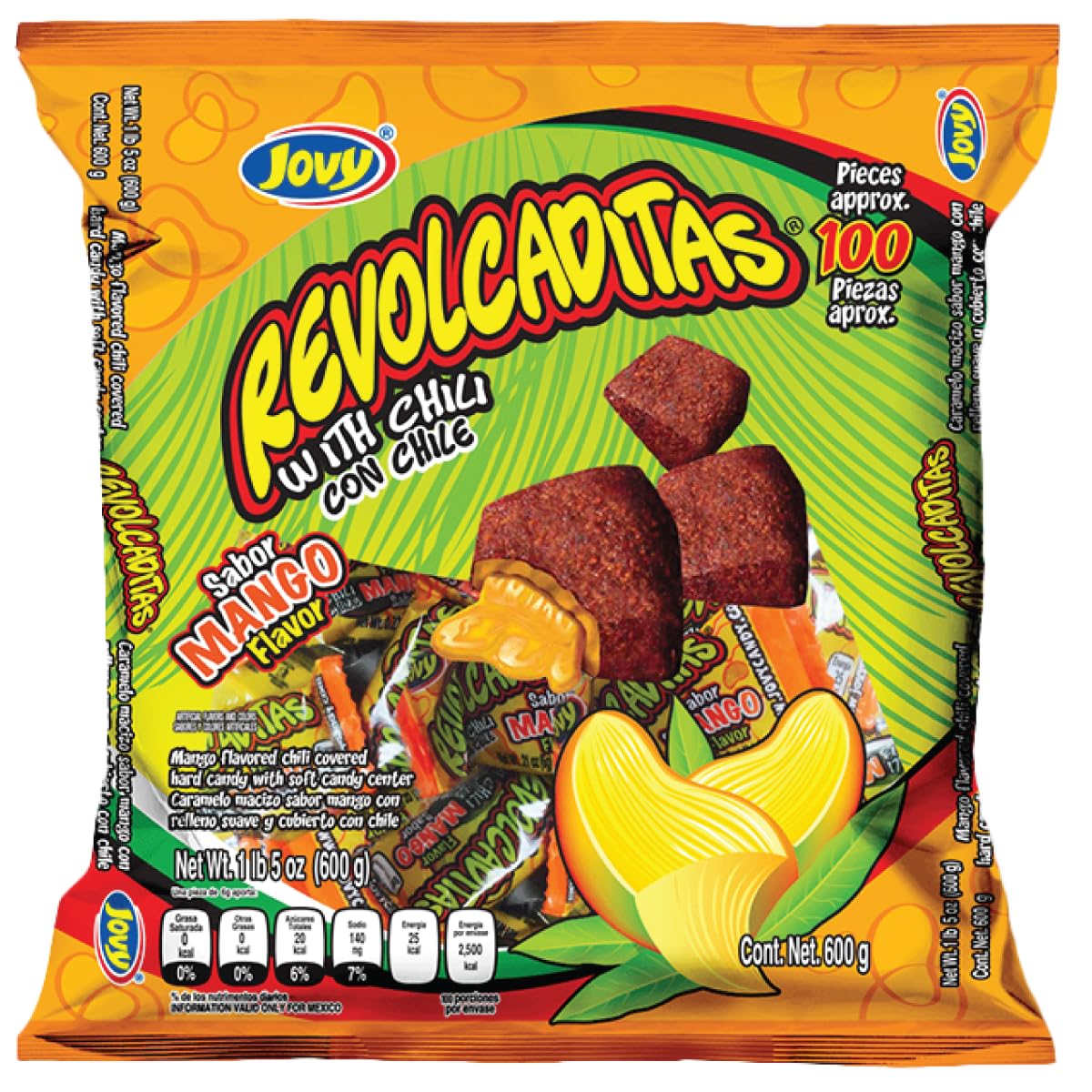Jovy Revolcaditas Chili Watermelon Candy - Irresistible Sweet Heat in Every Bite! (6oz)