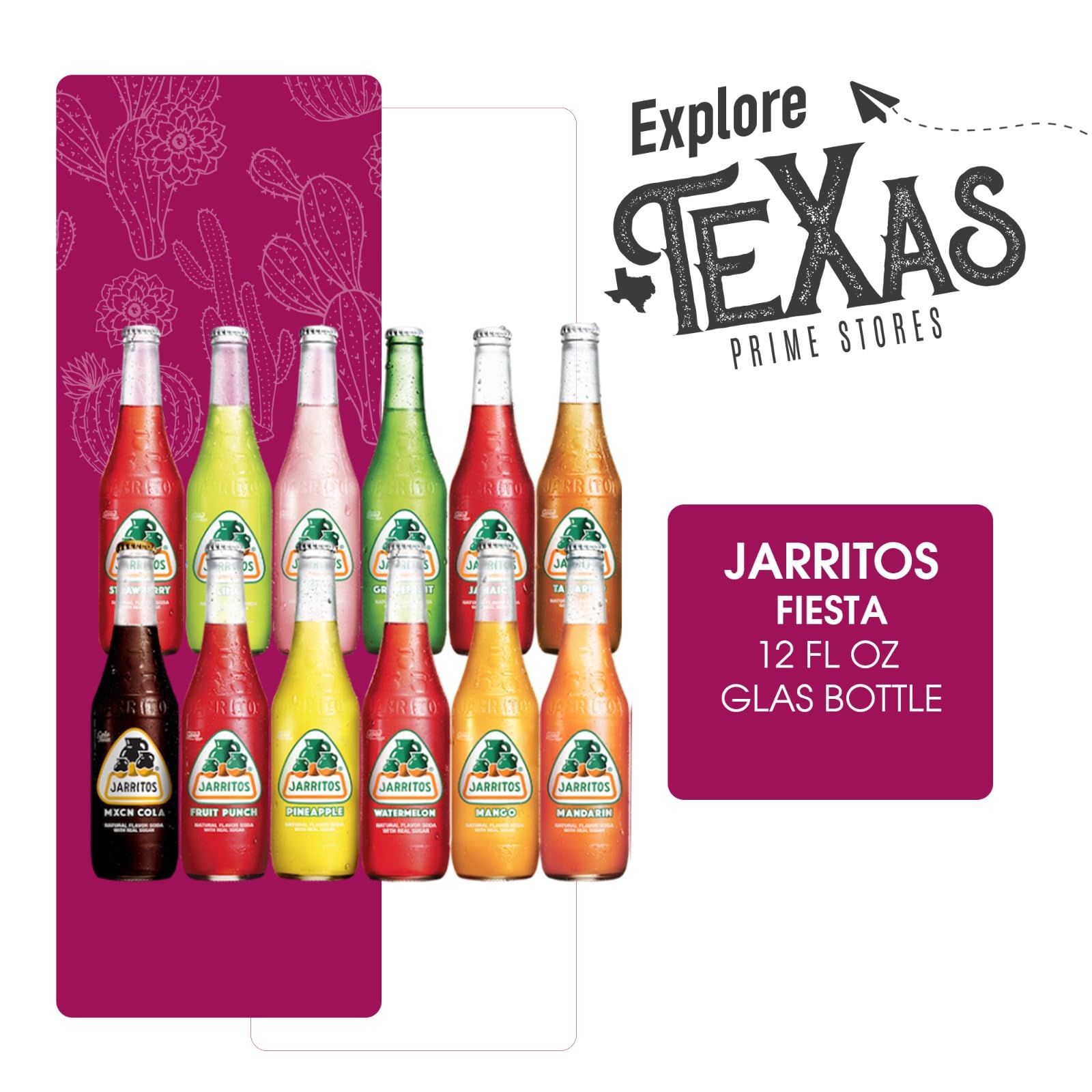 Jarritos 12-Pack of Mango Mexican Soft Drink Glass Bottle 12 fl oz Made with 100% Natural Sugar
