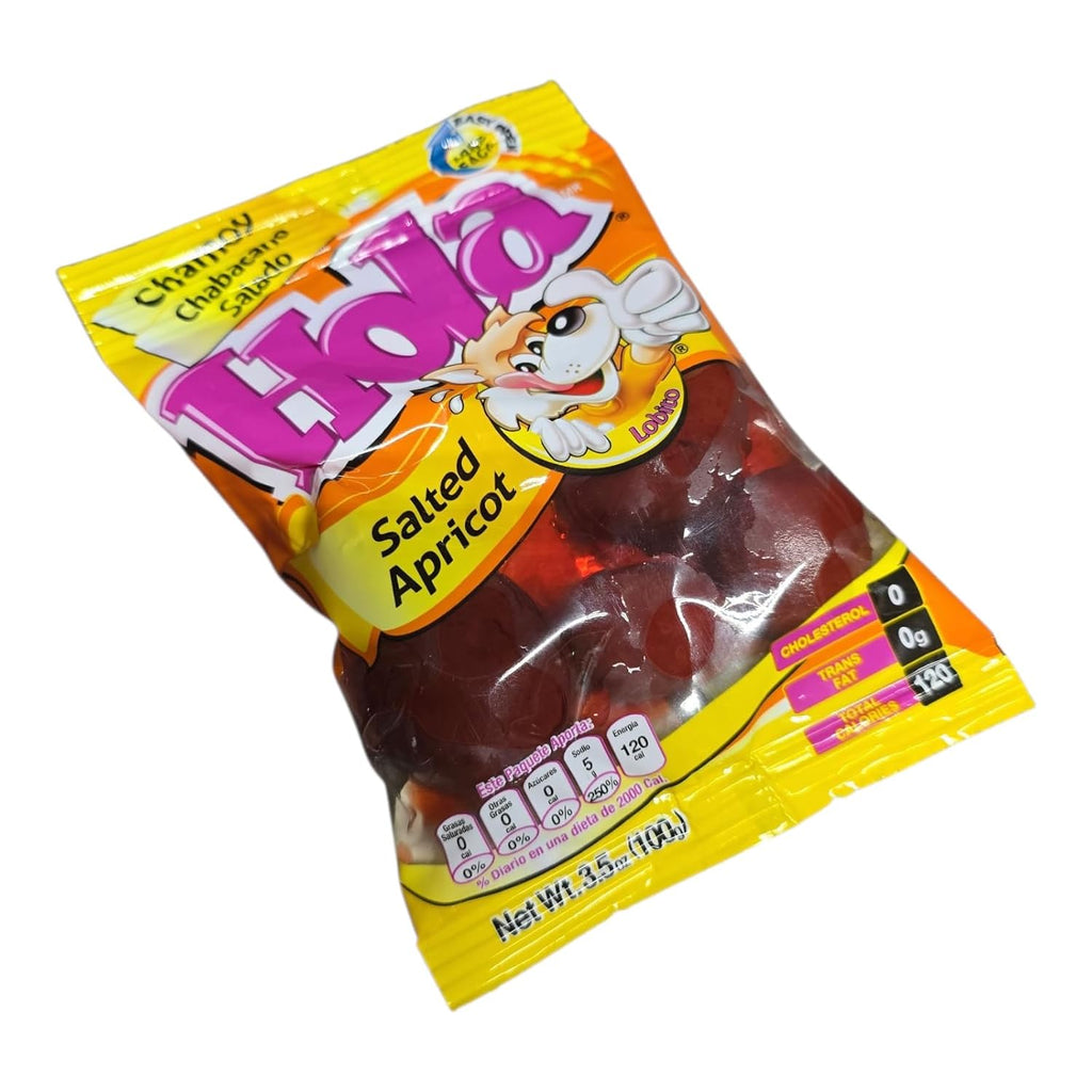 Hola Lobito, Chamoy Rojo Saladulces, Salted Apricots, 3.5 Ounce