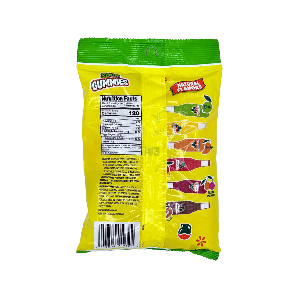 Jarritos Gummies - Sour or Sweet Naturally Flavored Gummy Candy, Mexican Candies, Dulces Mexicanos, Snack, Treat (Sour)