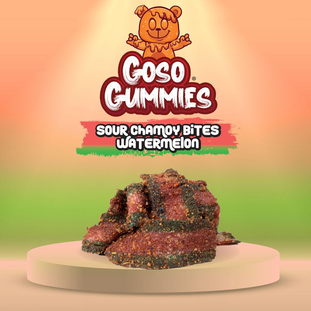 Goso Gummies Sour Watermelon Chamoy Strips – 4oz Bag | Tangy Candy With Real Chamoy Flavor | Sour, Spicy, Sweet | TikTok Viral Candy | Premium Gummy Belt Snacks | Resealable Bag