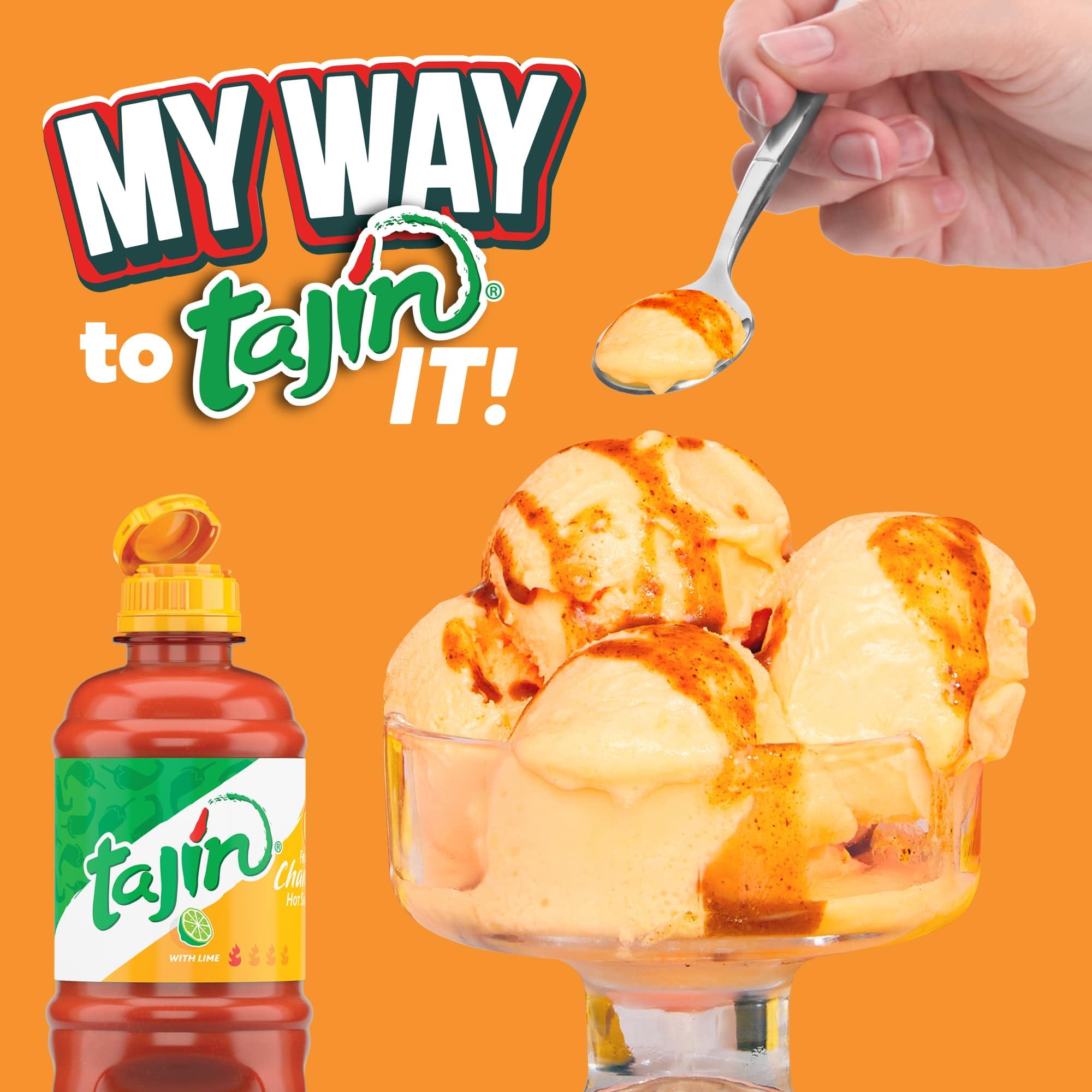 Tajin Fruity Chamoy Sauce, Sweet & Tangy Chamoy for Fruit, Candy, Snacks, Mangonadas & Drinks, 15.38 oz Each (12 Pack)