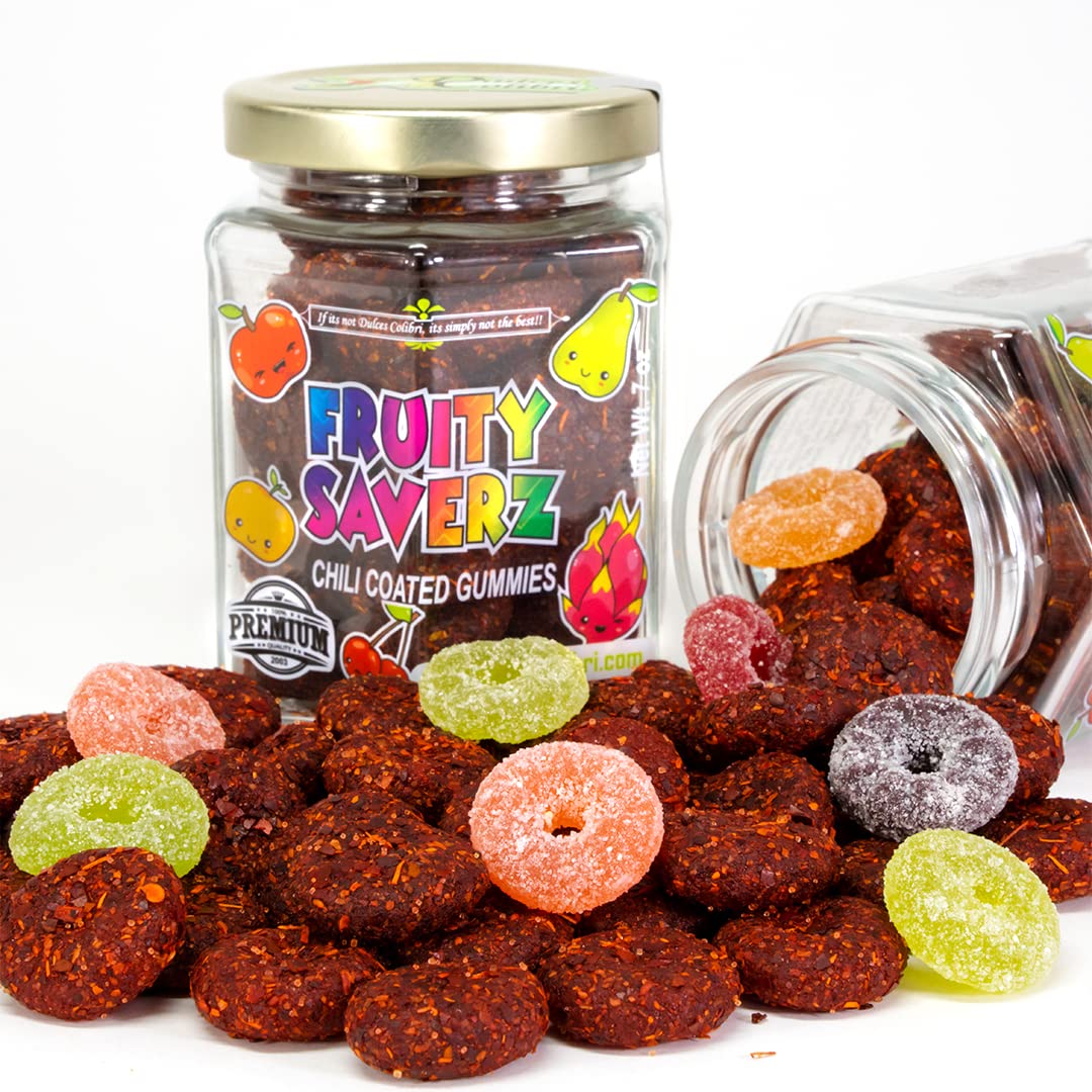 Dry Chamoy Coated Mango Gummies | 9oz Jar | PREMIUM | Mess Free | Authentic Bold Mexican Flavors | Artisan Made, Fresh & Delicious|