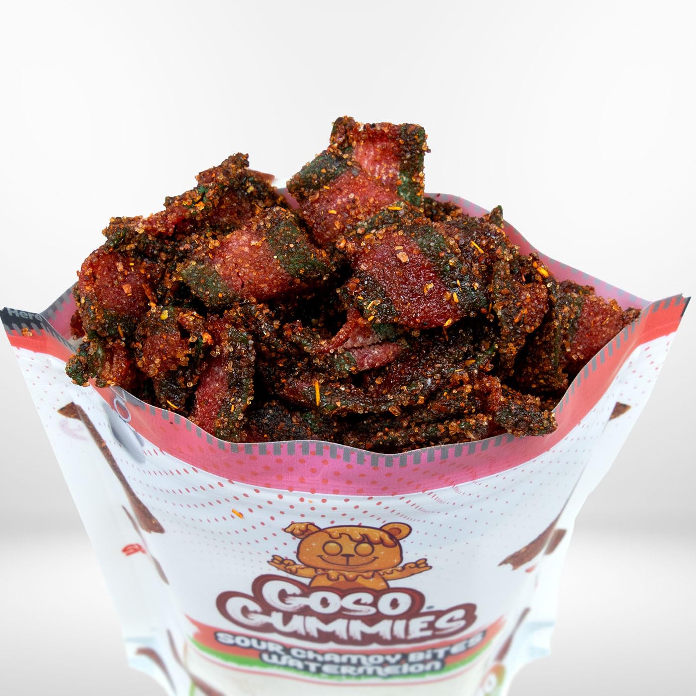Goso Gummies Sour Watermelon Chamoy Strips – 4oz Bag | Tangy Candy With Real Chamoy Flavor | Sour, Spicy, Sweet | TikTok Viral Candy | Premium Gummy Belt Snacks | Resealable Bag