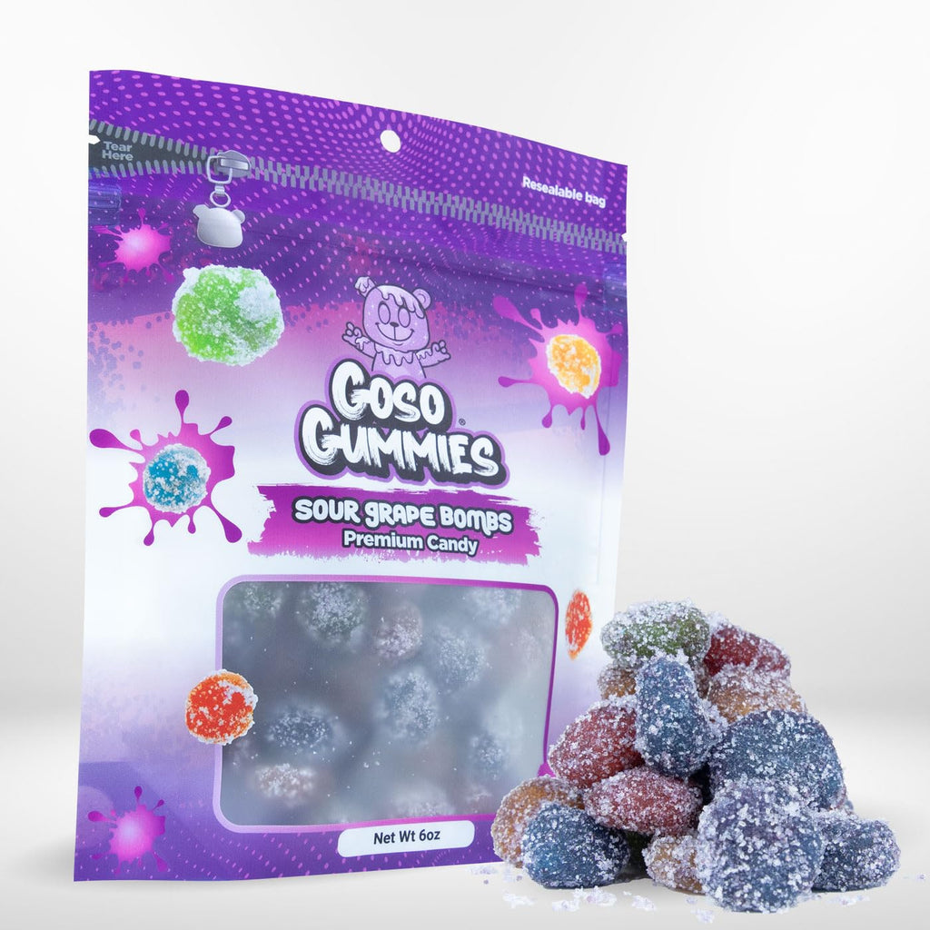 Goso Gummies Spicy Chamoy Gusher Bombs – 6oz Resealable Bag – Tangy Chamoy Filled Gusher Candy
