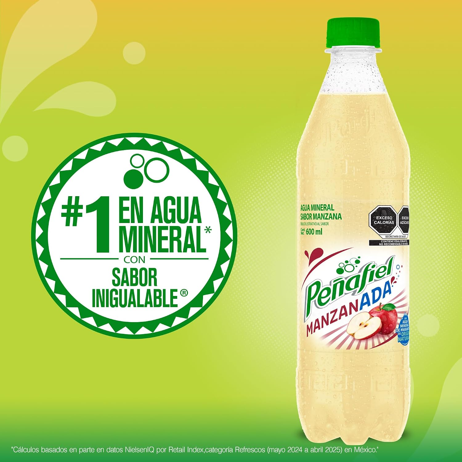 Peñafiel Manzanada, Botella Pet, 600 ml, 12 piezas