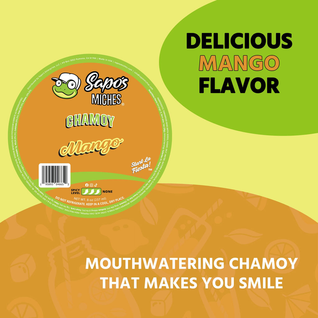 Sapo's Miches Chamoy Rim Dip - Tamarind Candy Sauce for Drinks, Micheladas & Cocktails, 8 oz (Pineapple)