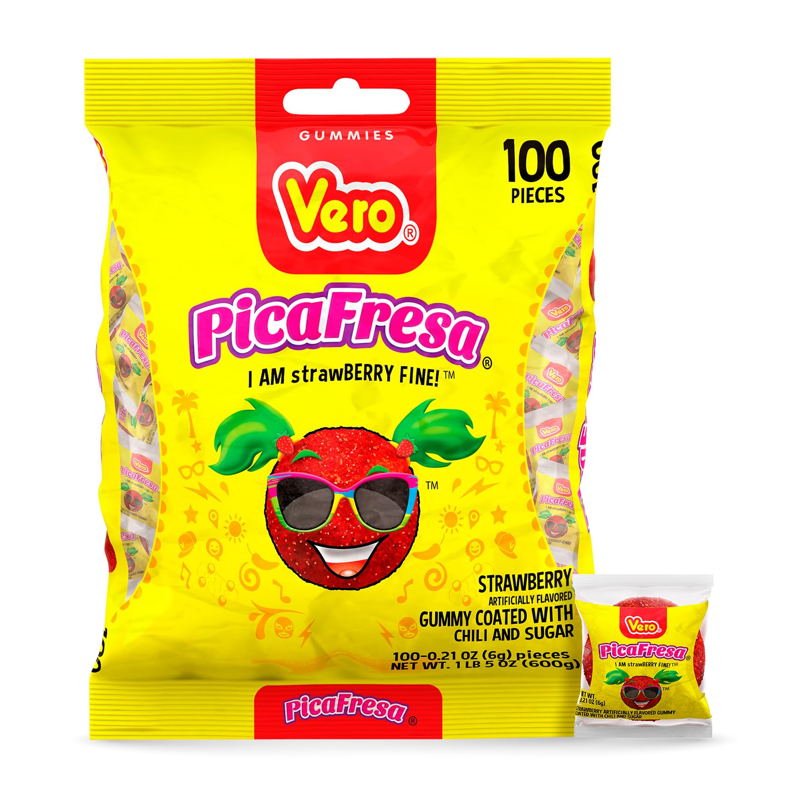 Vero Pica Fresca Strawberry Chili Gummies - 100ct