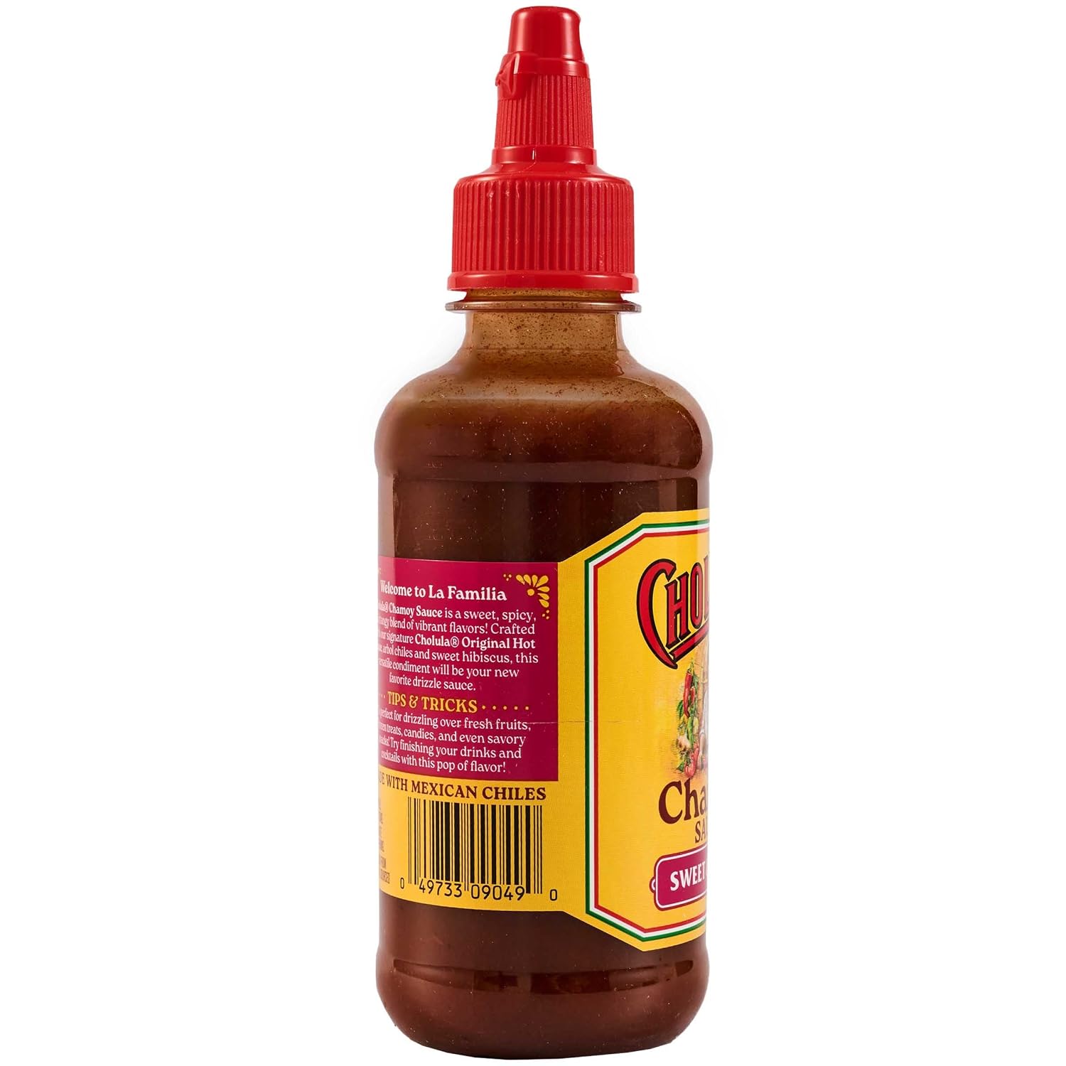 Cholula Chamoy Sauce, Sweet & Spicy, Tangy Drizzle Sauce with Arbol Chiles and Sweet Hibiscus, For Fruit, Cocktails, Desserts and More, 8 fl oz