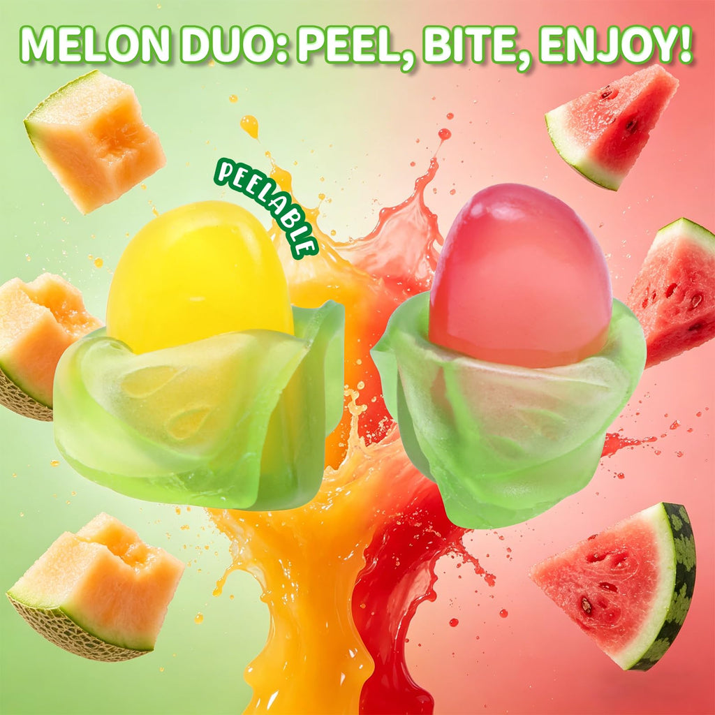 AMOS Peelerz Chili Mango Peelable Gummy Candy, Spicy Sweet Mango Flavor, Real Fruit Juice Infused, 8.47 OZ (240g)