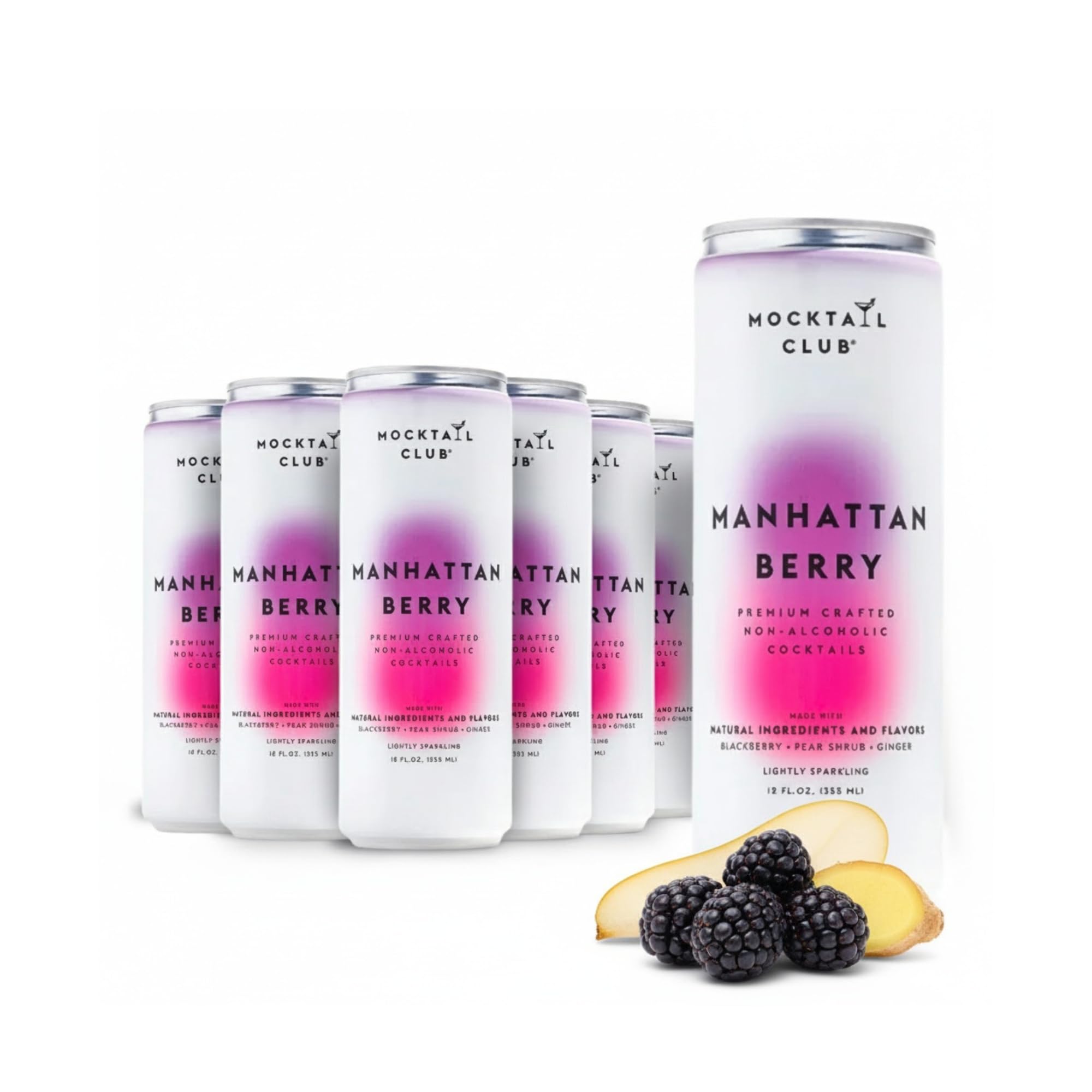 Mocktail Club Jalisco Passionfruit Sparkling Non-Alcoholic Cocktail 12oz (12pk), 80 Cals, Gluten-Free, No Artificial Ingredients, Zero Proof – with Passionfruit