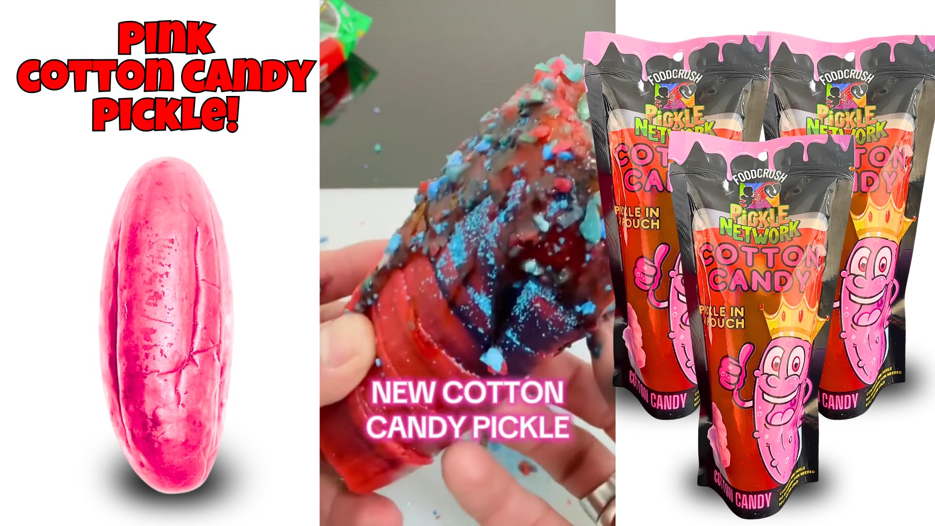 Food Crush Chamoy Pickles In A Pouch (Pack of 3) Used in the Chamoy Pickle Kit by Tiktok trend items